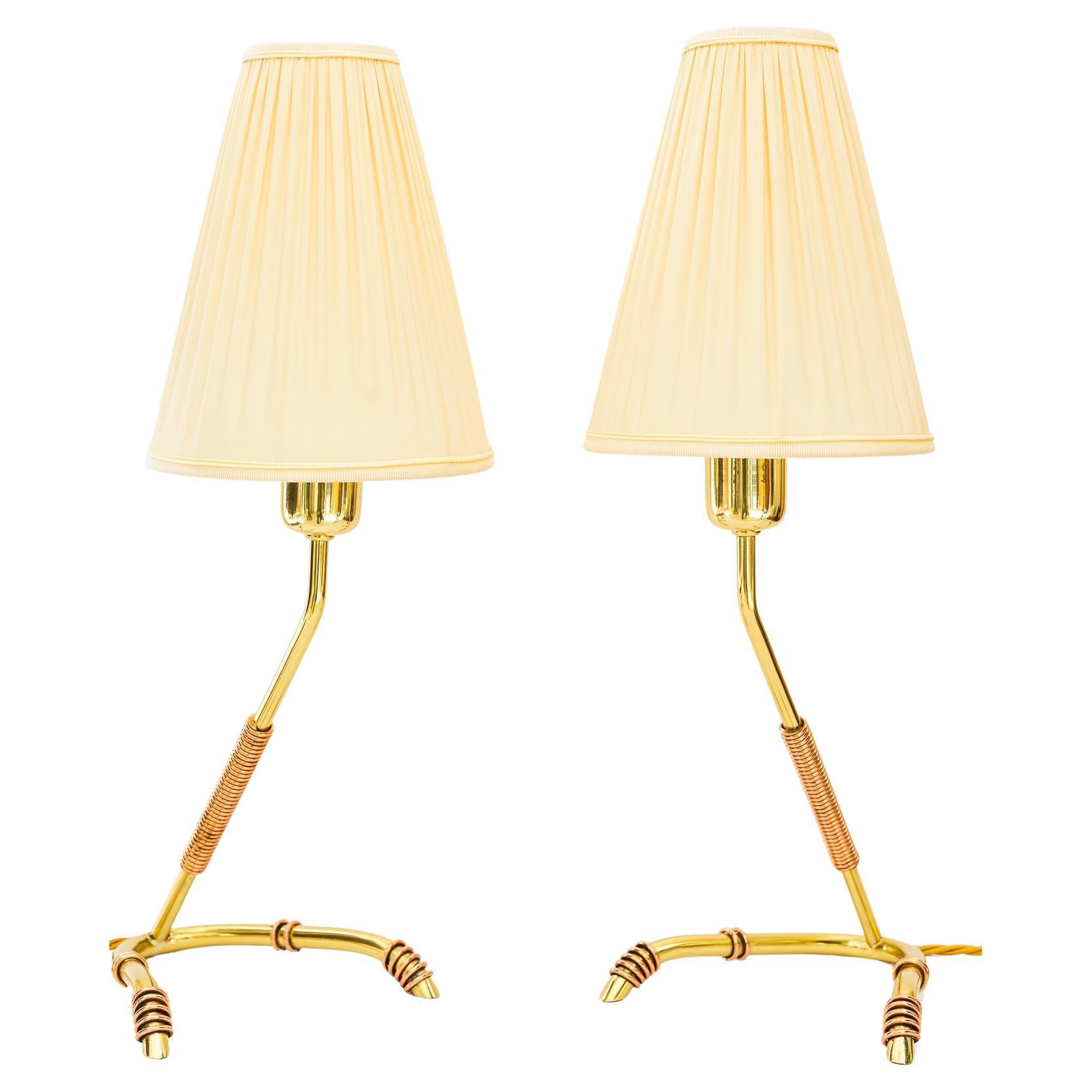 2 rares lampes de table Rupert Nikoll vienne vers 1950 en vente