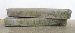 2 rectangular 100cm mid century fiber cement PLANTERS willy guhl era - set 2
