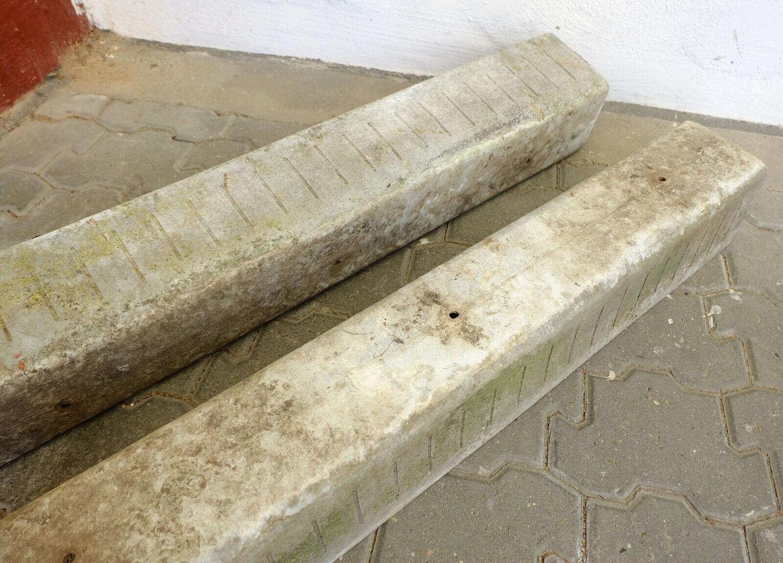 2 rechteckige PlanterS aus Faser-Zement aus der Mitte des Jahrhunderts, willy guhl-Ära, 100 cm, Set 2 (Moderne der Mitte des Jahrhunderts) im Angebot