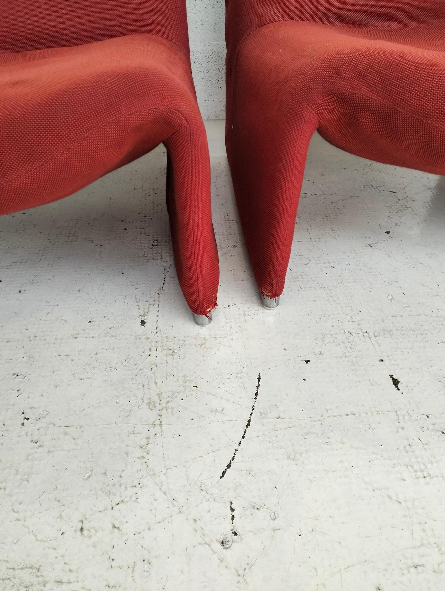 2 chaises Alky rouges de Giancarlo Piretti pour Anonima Castelli années 70 3