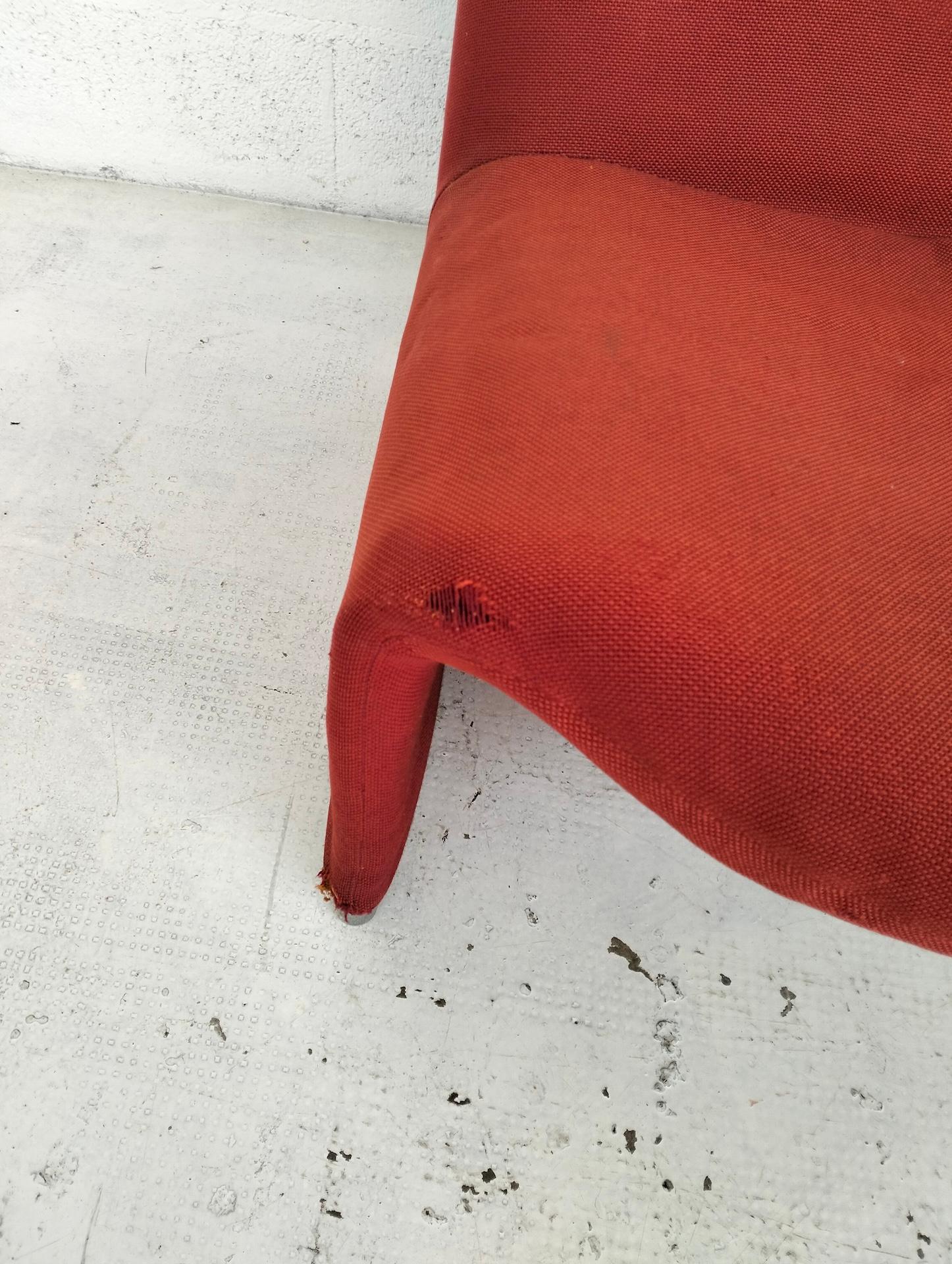 2 chaises Alky rouges de Giancarlo Piretti pour Anonima Castelli années 70 1