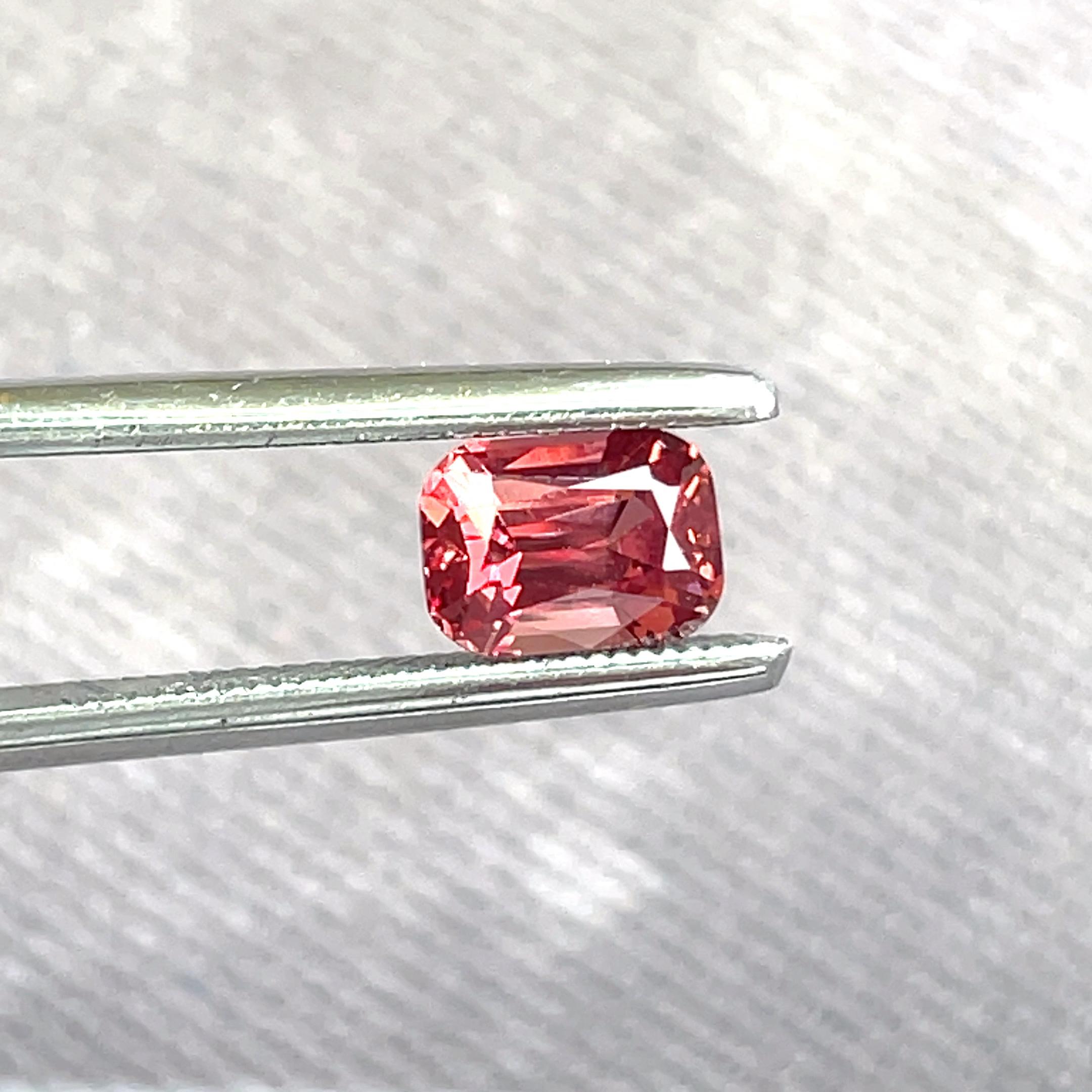 Emerald Cut 2 Red Spinels Cts 2.11 For Sale