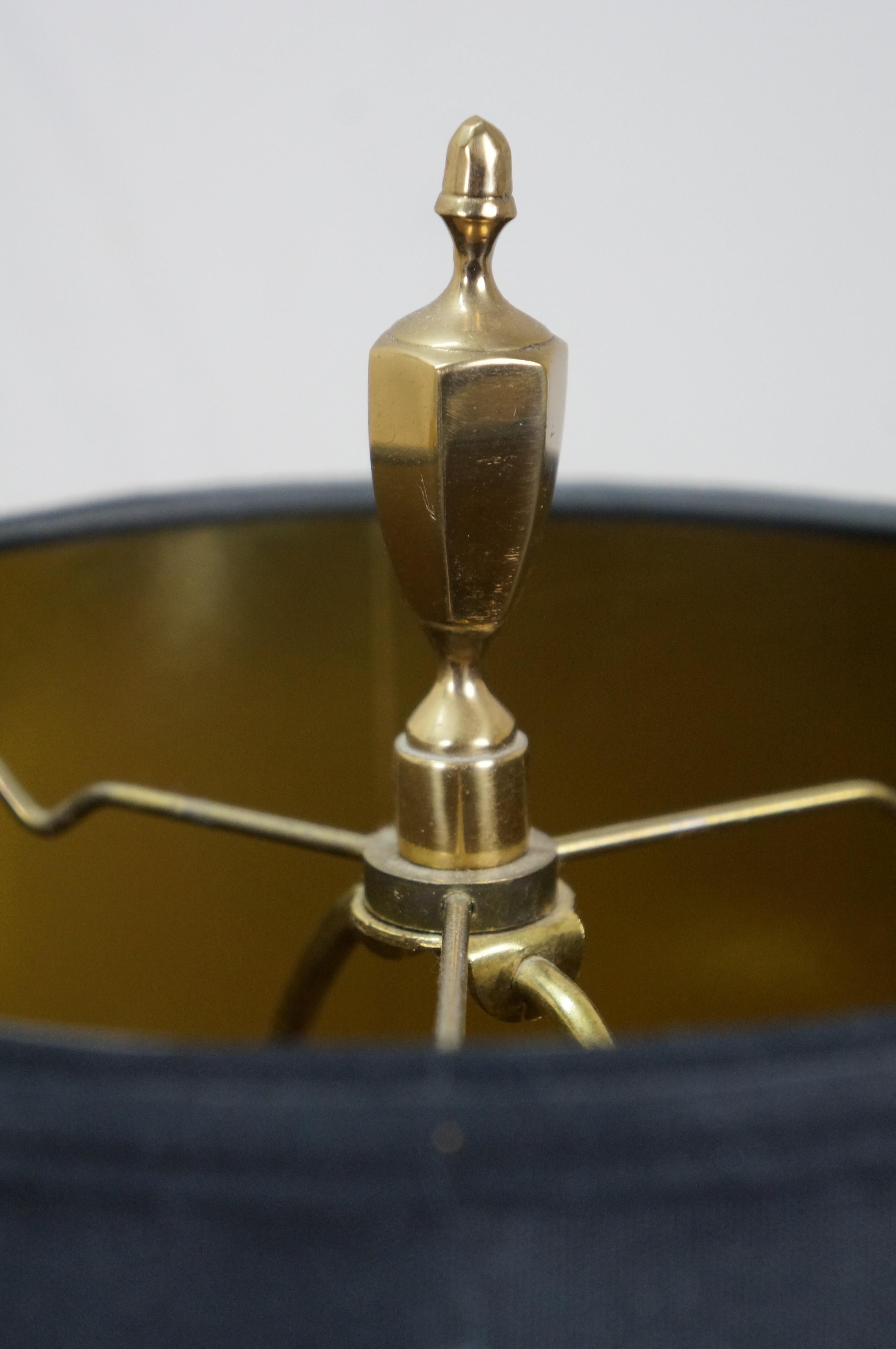 2 Rembrandt Masterpiece Classical Brass Candlestick Buffet Table Lamp Pair 40