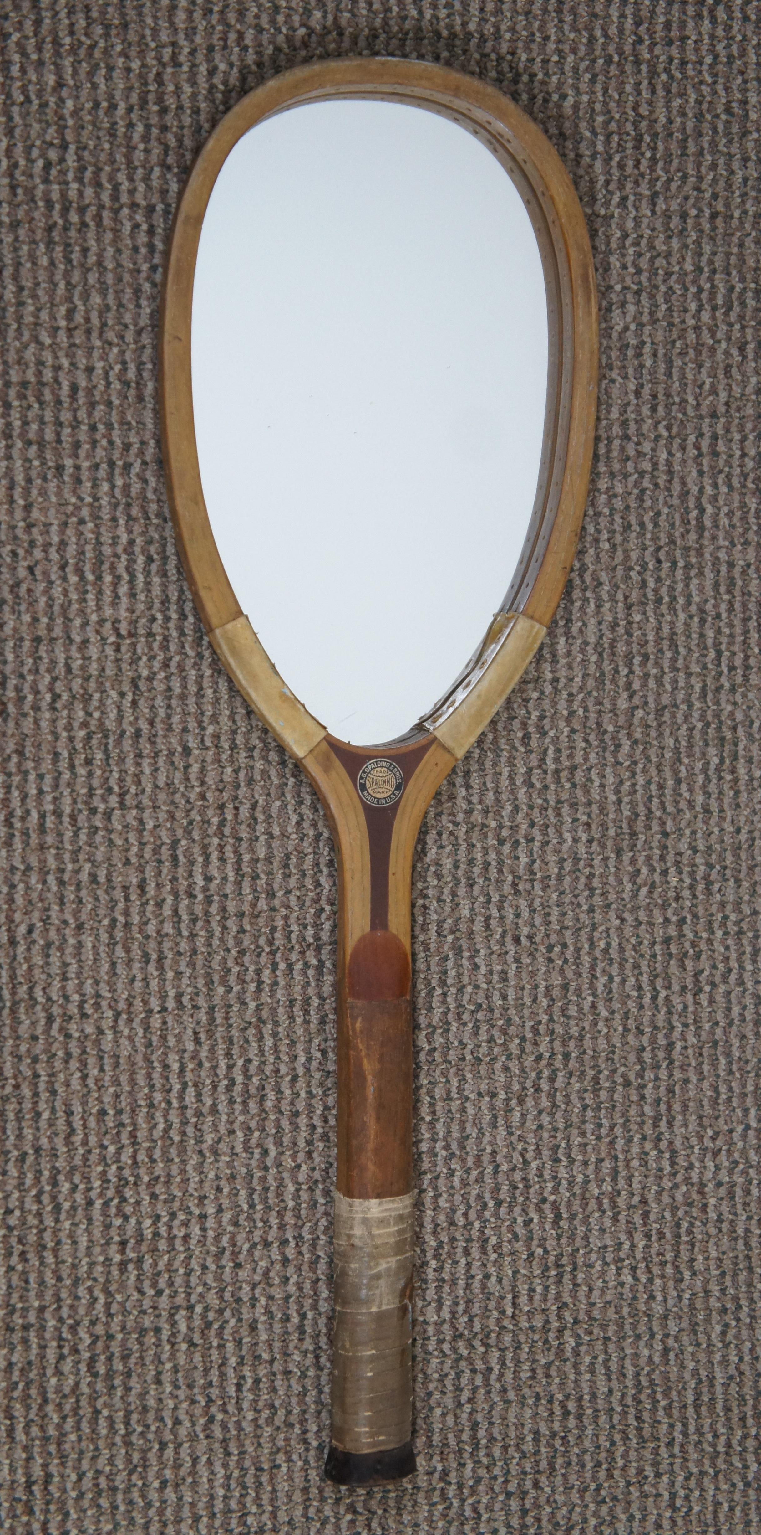 2 Retro Wood Tennis Badmitton Game Sport Racket Mirrors Goodwin Spaulding 27