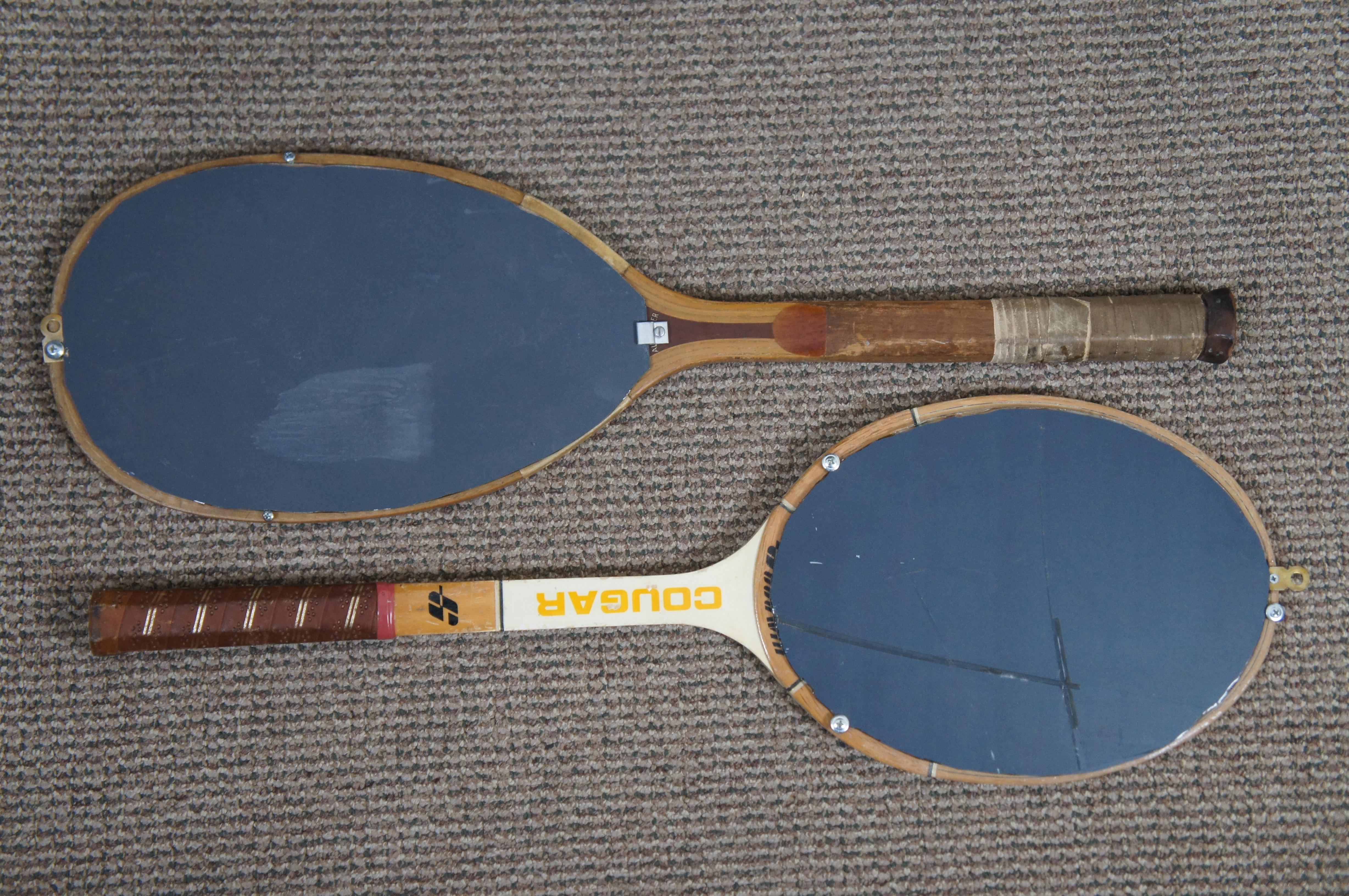 2 Retro Wood Tennis Badmitton Game Sport Racket Mirrors Goodwin Spaulding 27