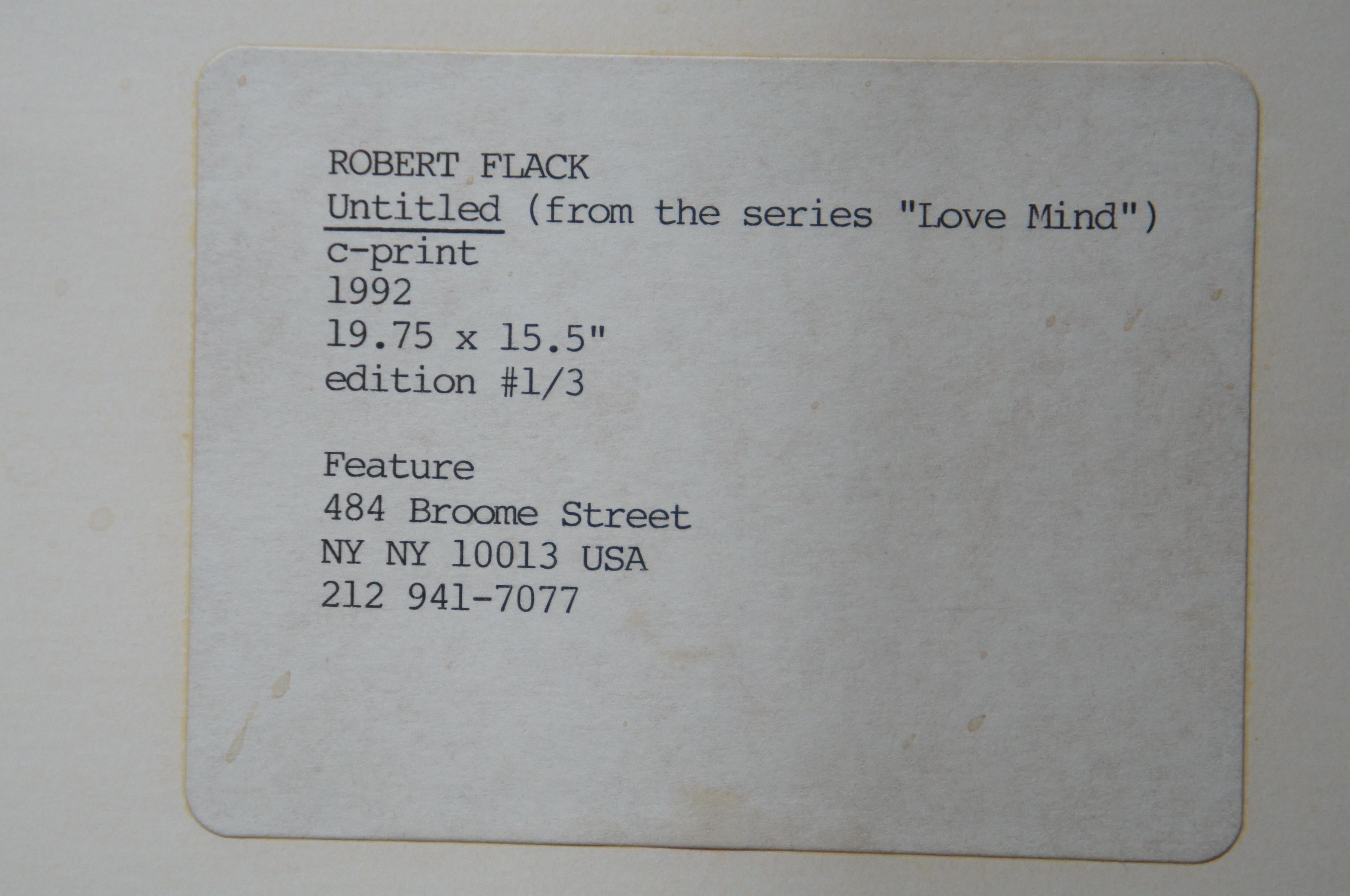 2 Robert Flack Chromogene Fotografien ohne Titel 1992 Feuer & Schwert „Love Mind“ (Papier) im Angebot