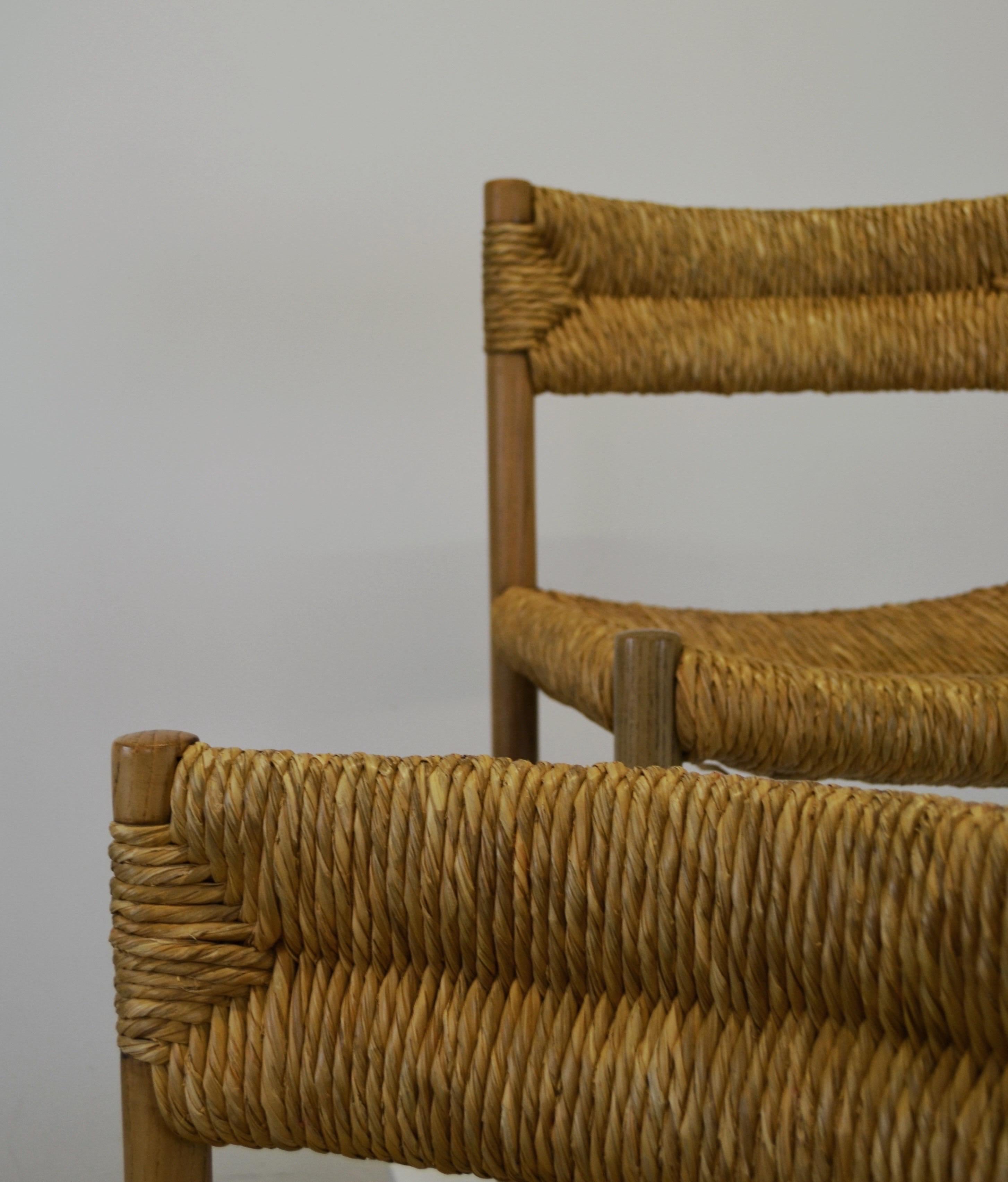Mid-20th Century 2 Robert Sentou Dordogne Chairs for Charlotte Perriand - 1950 For Sale