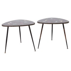 2 Rockabilly Vintage Beistelltische 1960er Jahre