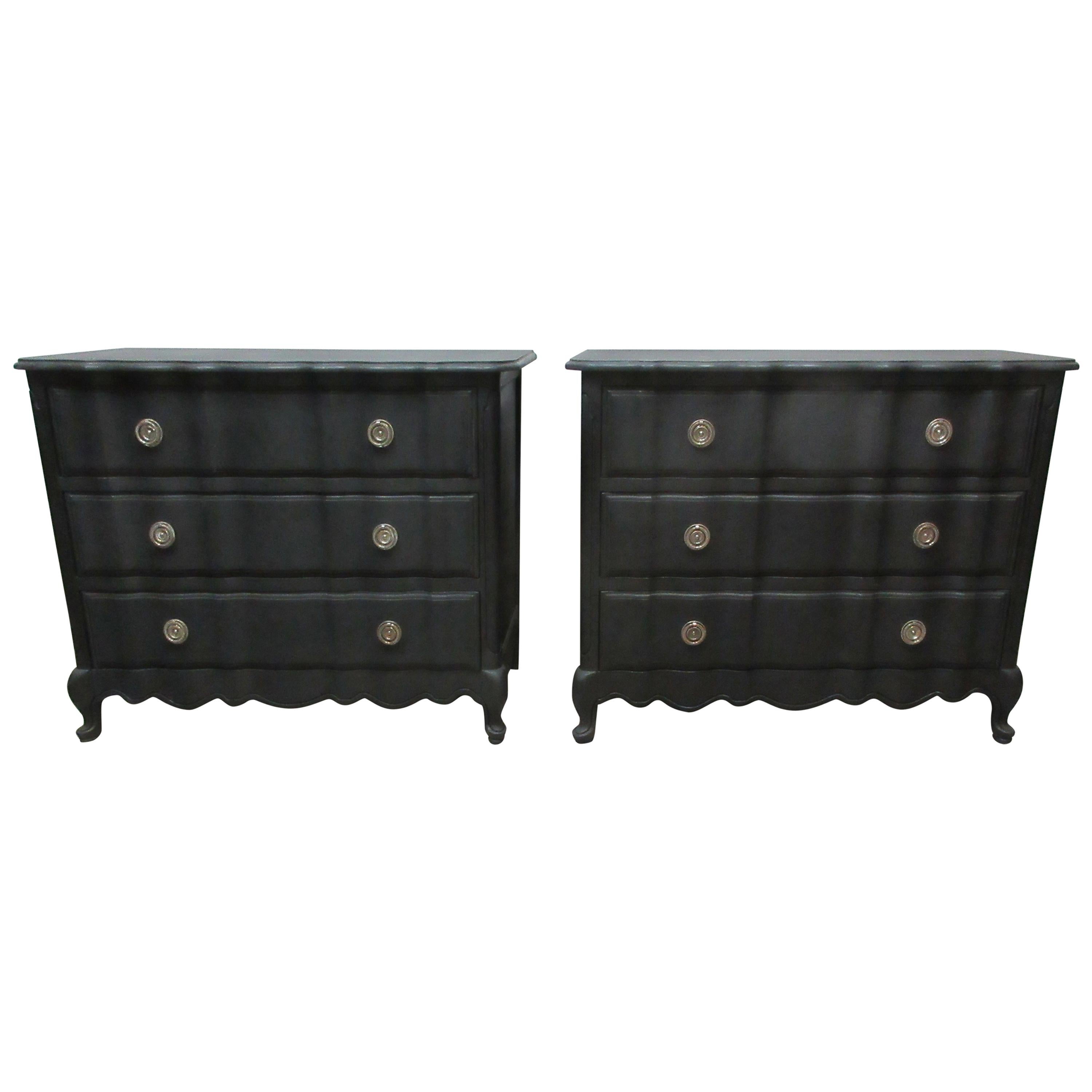 2 Rococo Style 3-Drawer Chest