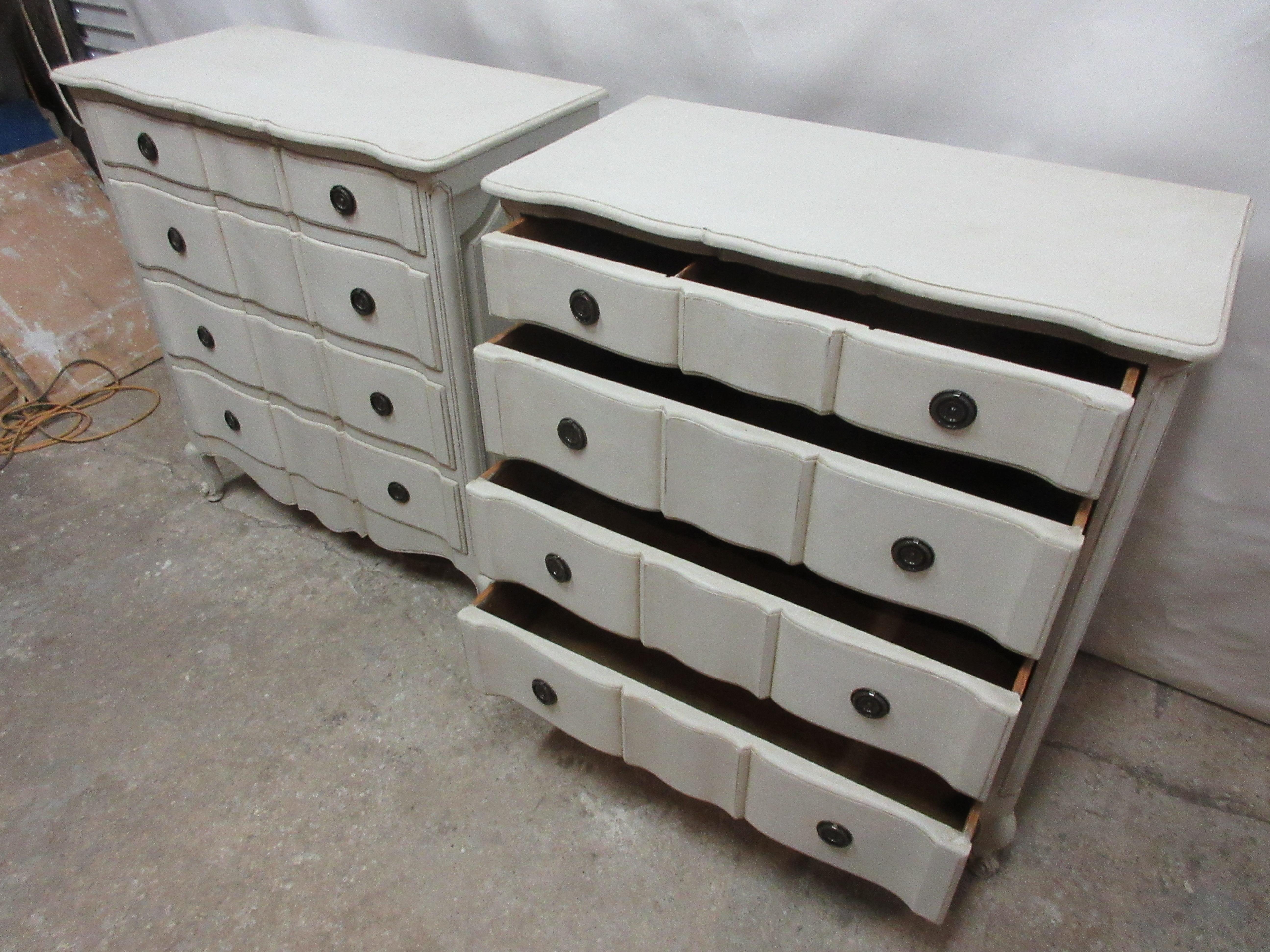 2 Rococo Style 4 Drawer Chest In Good Condition In Hollywood, FL