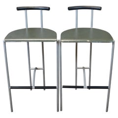 2 Rodney Kinsman para Bieffeplast Italian Postmodern Tokio Bar Counter Stools 35" (Taburetes de bar postmodernos italianos)