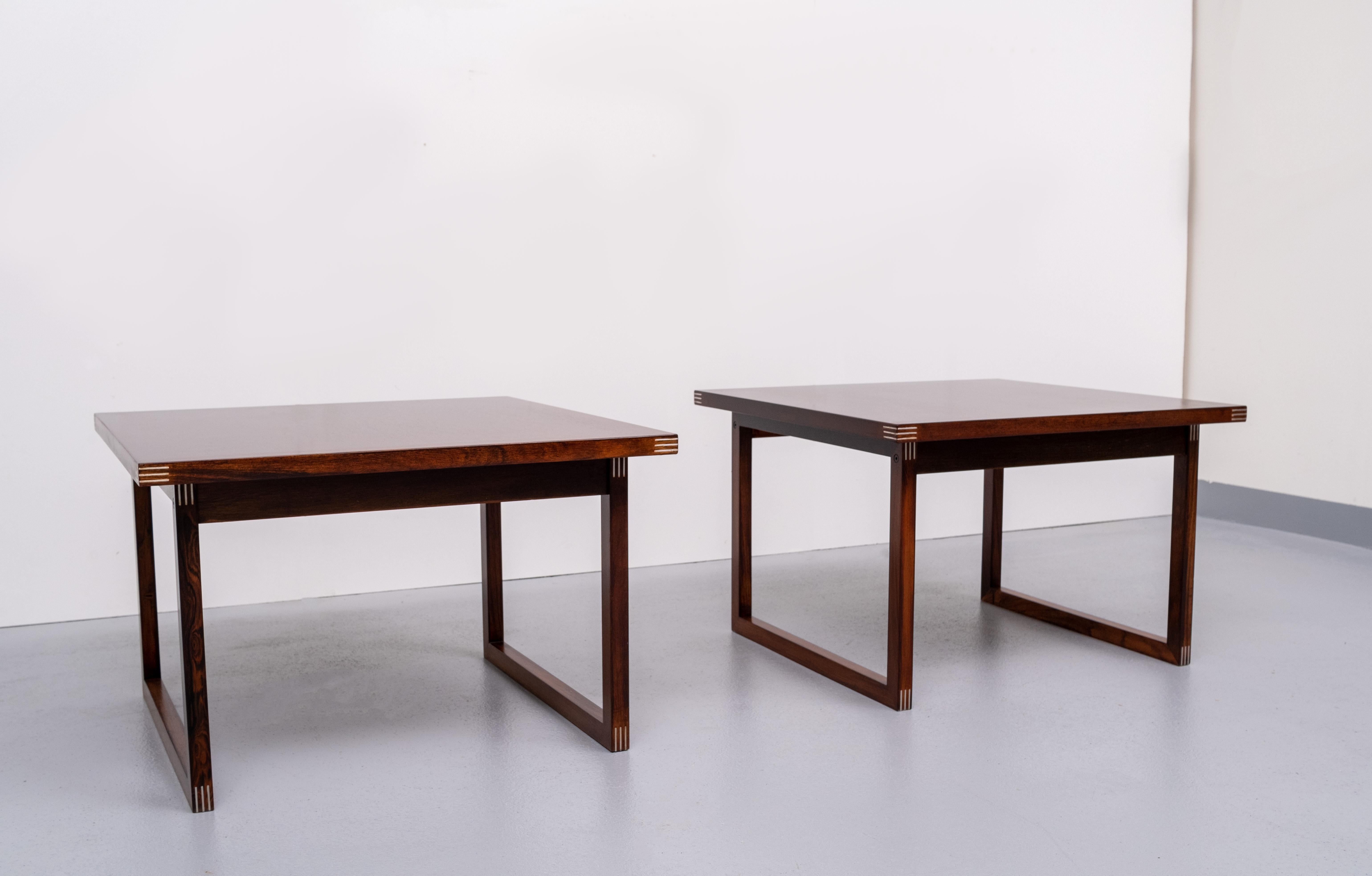 2 wooden Tables by Rud Thygesen for Heltborg Mobler, 1960s, Denmark 2
