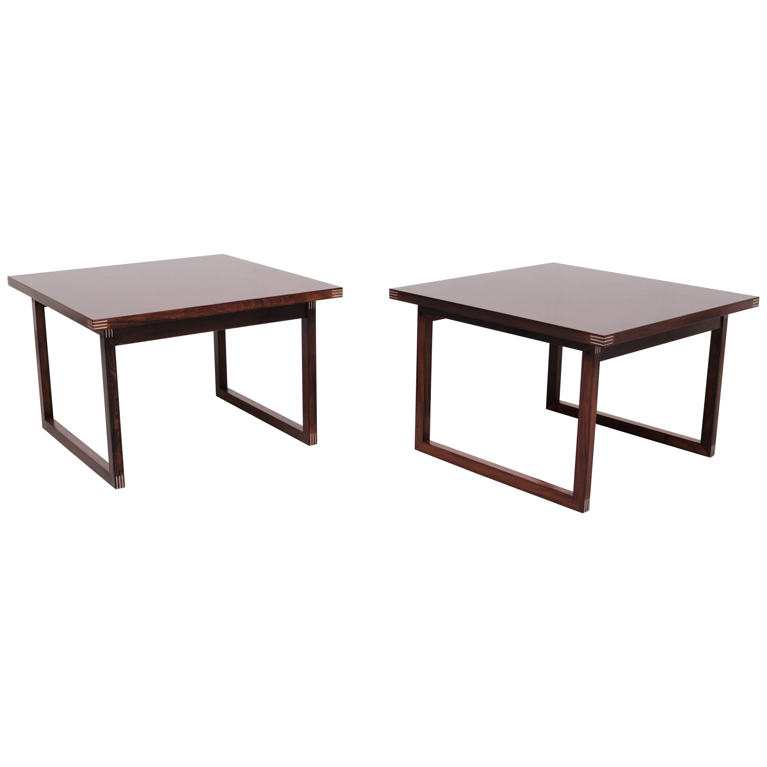 2 wooden Tables by Rud Thygesen for Heltborg Mobler, 1960s, Denmark