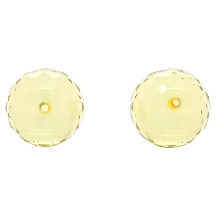 2 Round-Faceted Ambers Cts 5.84