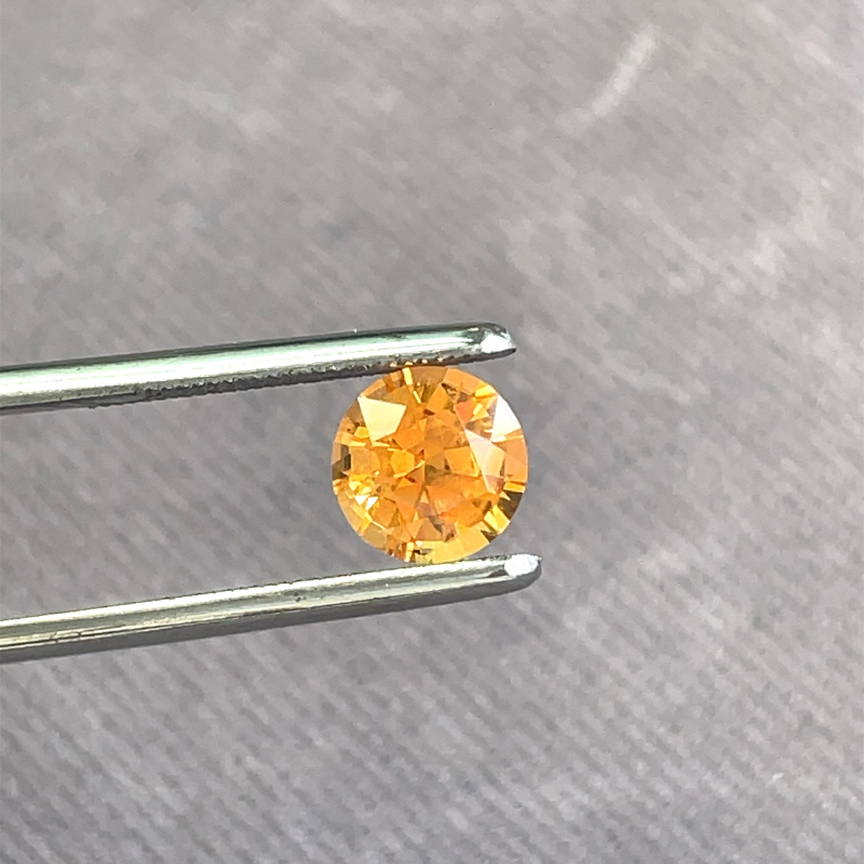 2 Round Mandarin Garnet Gemstones Cts 3.28 In New Condition For Sale In Hong Kong, HK