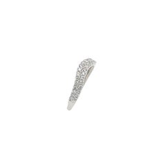 2-Row Curved Diamond Ring Set with 0.34ct Round Diamonds in 9ct White Gold
