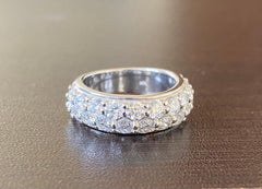 2 Row Diamond Ring 3 Carats