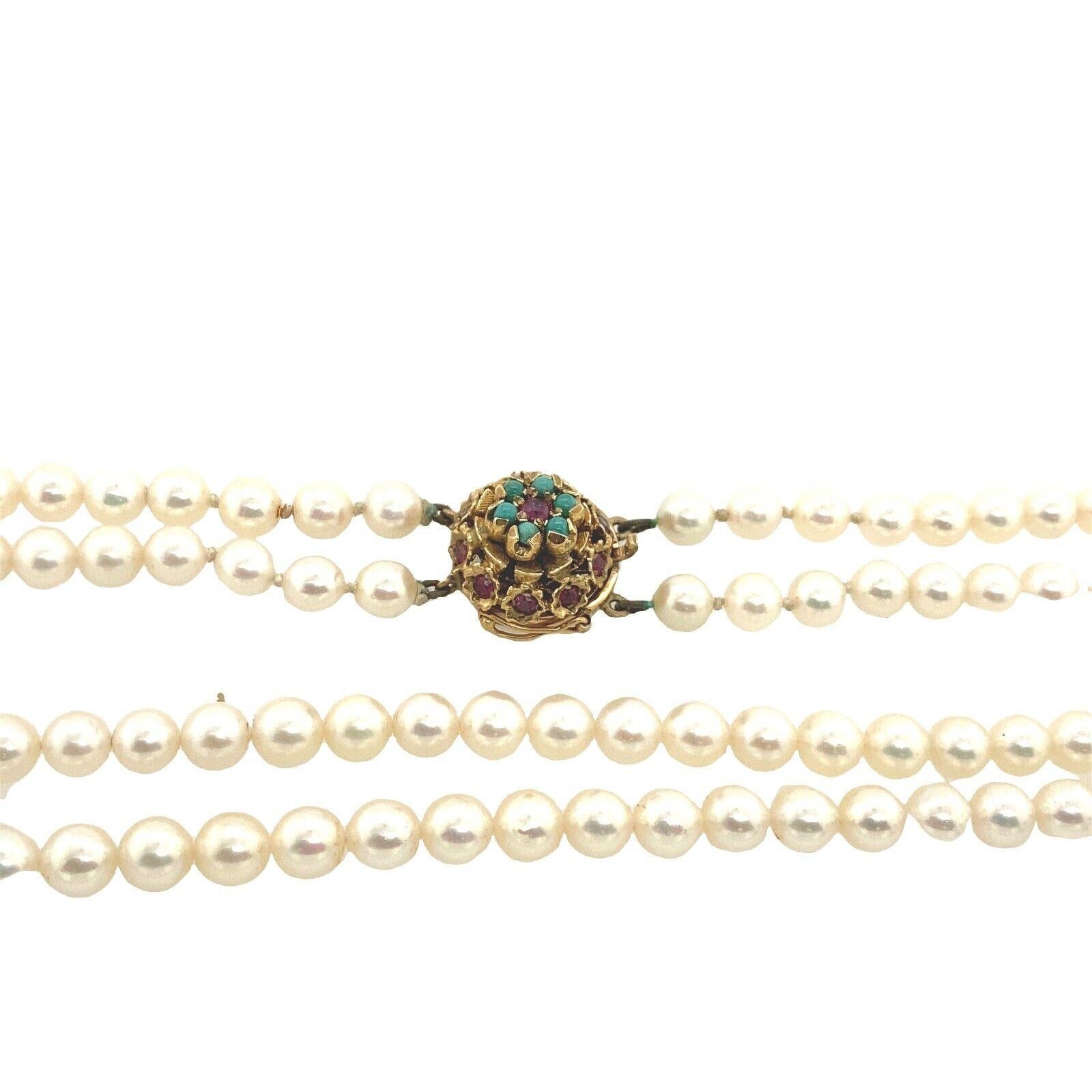 pearl necklace 9ct gold clasp