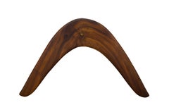 2 Roy Barker Signed Australian Aboriginal Mulga Wood Boomerangs Throwing Sticks