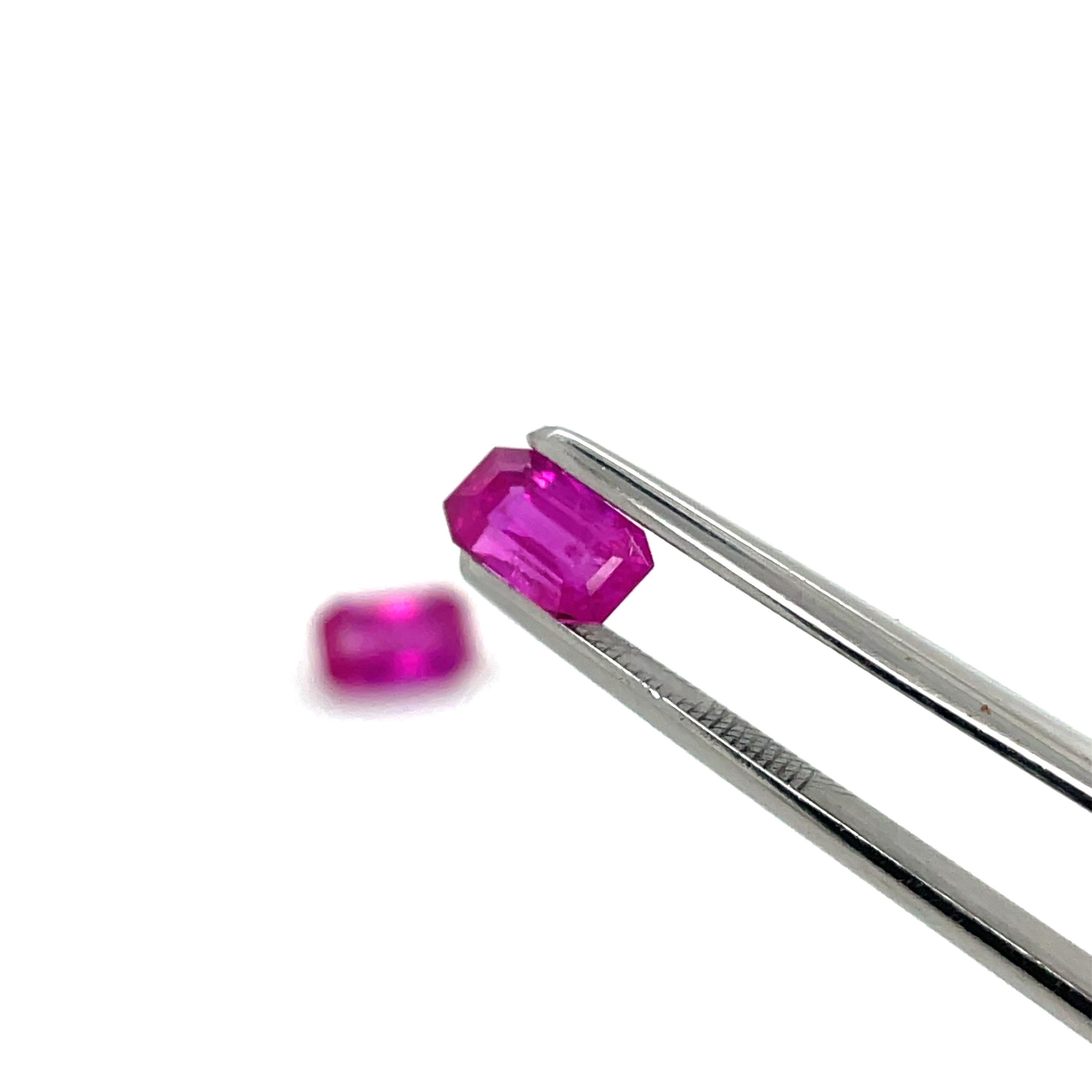 Women's or Men's 2 Rubies 2.22 Cts  For Sale