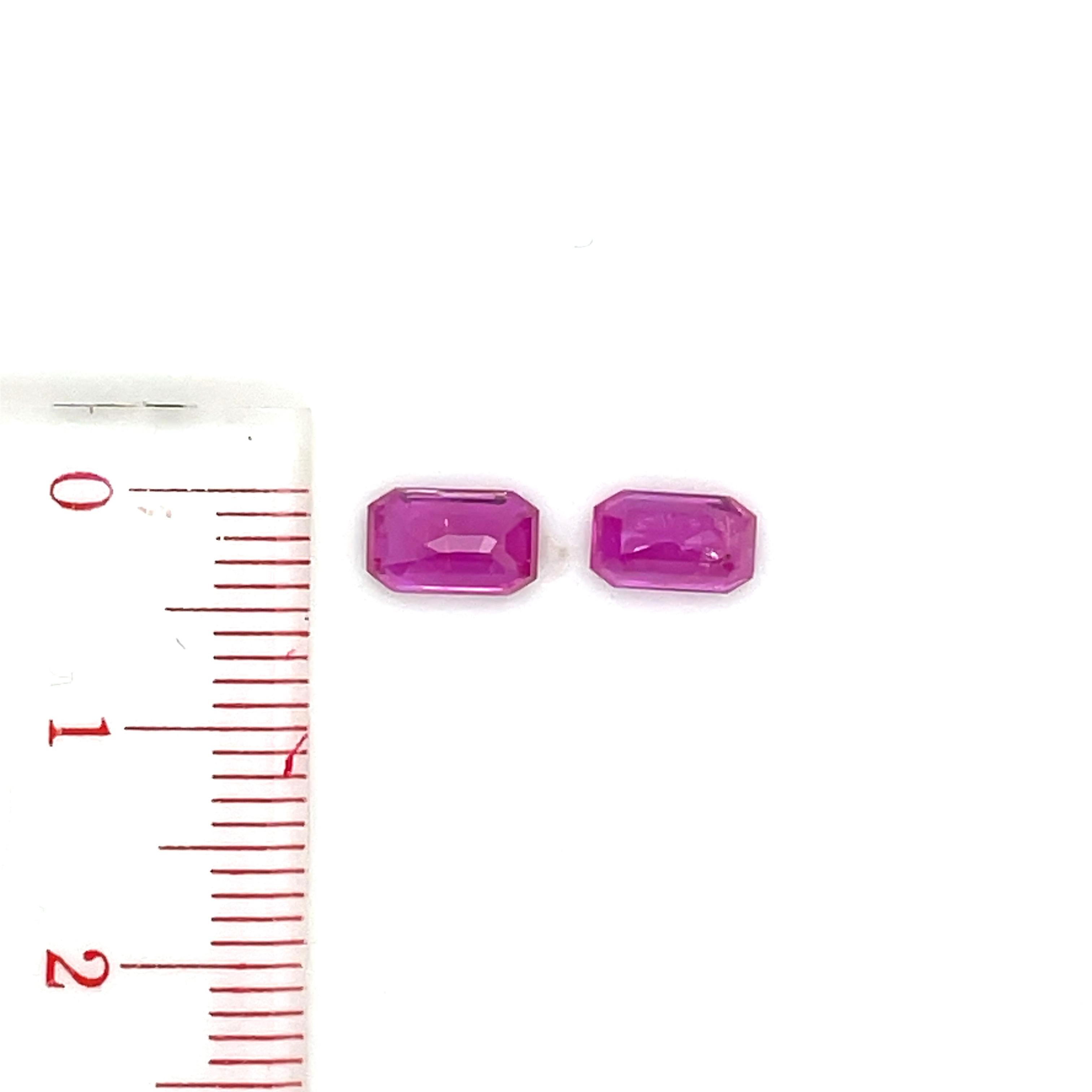 2 Rubies 2.22 Cts  For Sale 3