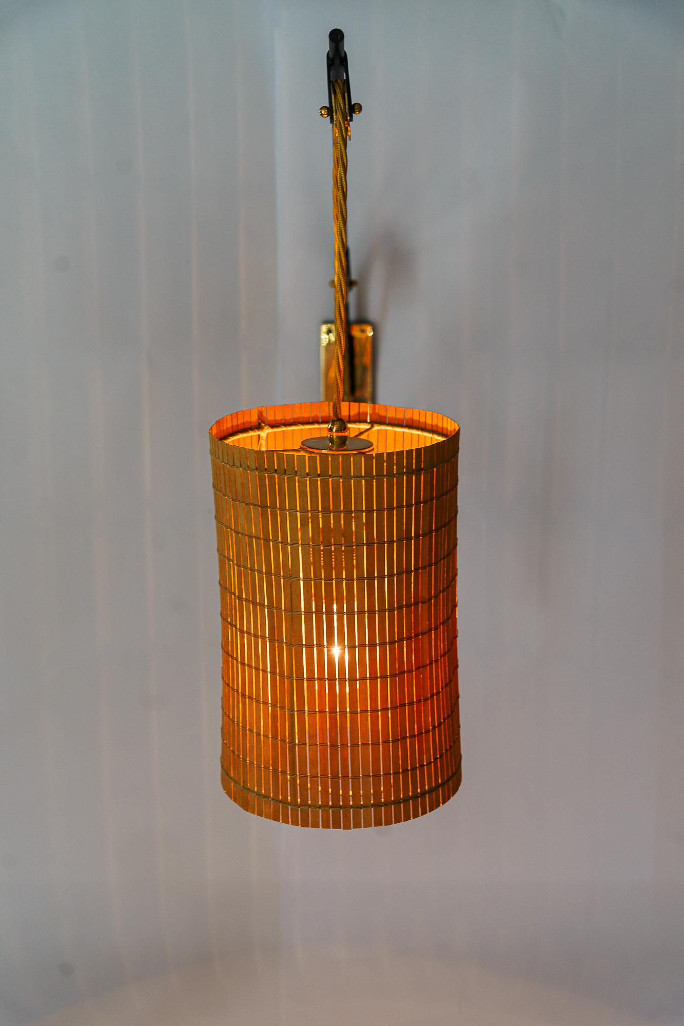 2 Rupert nikoll adjustable in hight with original wicker shades around 1950s For Sale 6