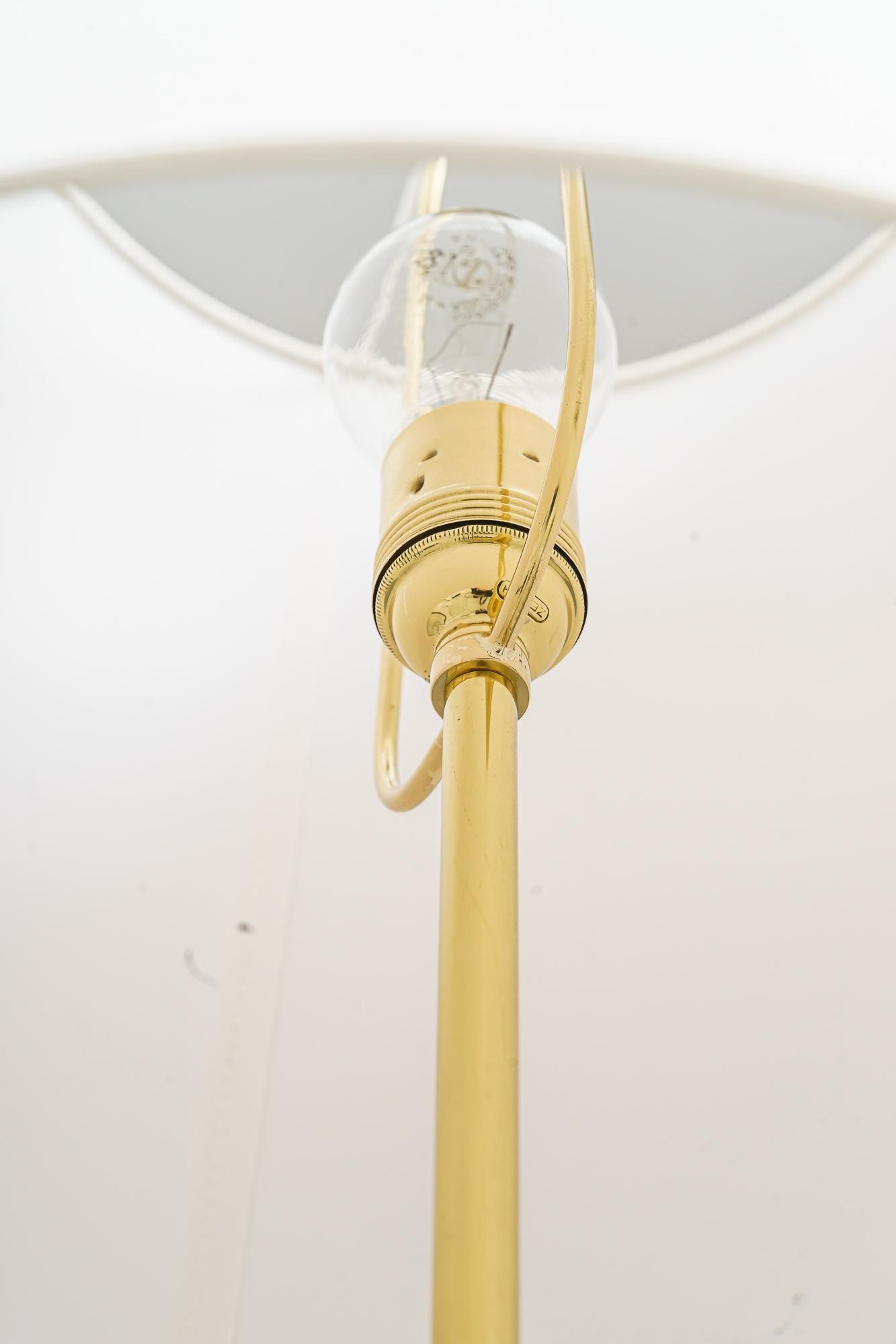 Brass 2 Rupert Nikoll Floor Lamps 'Almost Same' Vienna Around 1960 For Sale