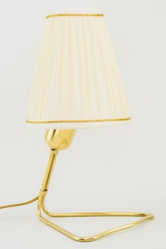 2 Rupert Nikoll Table Lamps Vienna circa 1950s with Fabric Shades