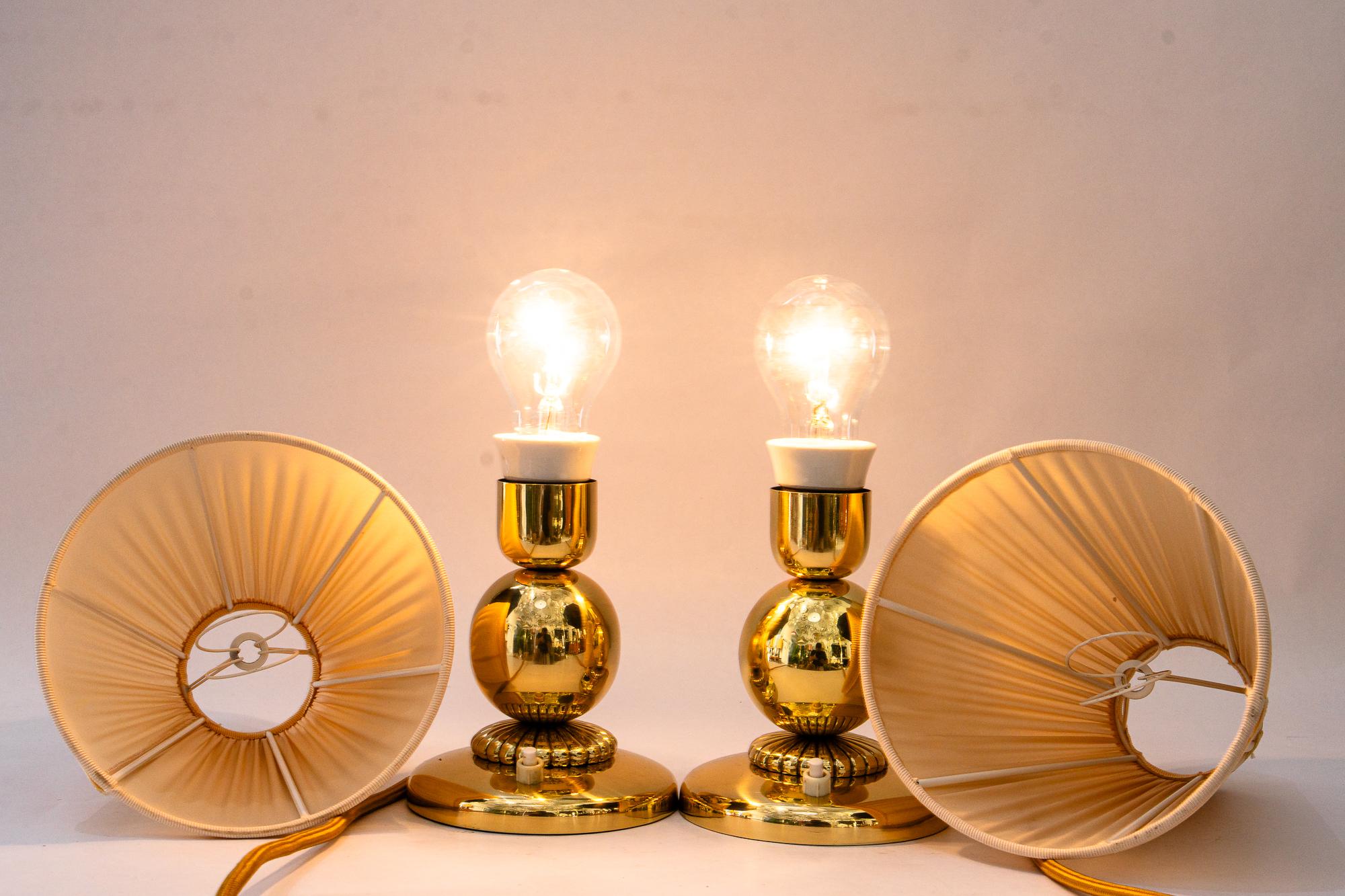 2 lampes de table Rupert Nikoll avec abat-jour en tissu vienne vers 1950 en vente 10