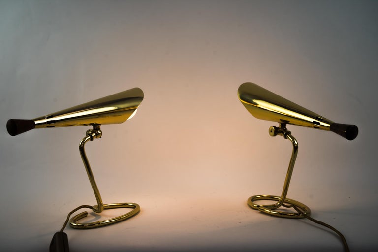 2 Rupert Nikoll Table or Wall Lamps Vienna around 1950 ' Rare Model ' For Sale 3