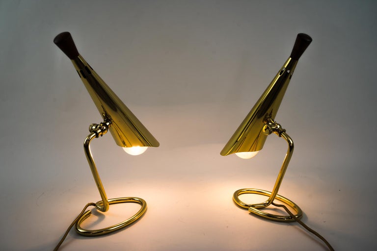 2 Rupert Nikoll Table or Wall Lamps Vienna around 1950 ' Rare Model ' For Sale 4