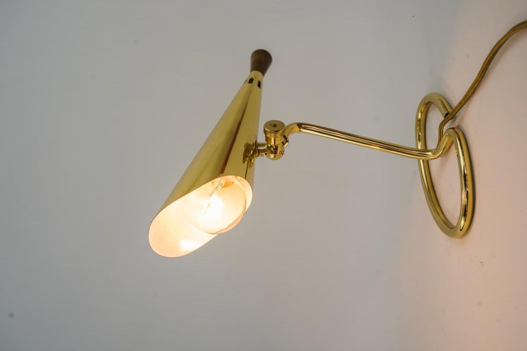 Mid-Century Modern 2 Rupert Nikoll Table or Wall Lamps Vienna around 1950 ' Rare Model ' For Sale