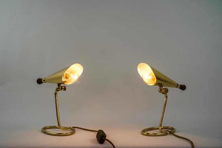 2 Rupert Nikoll Table or Wall Lamps Vienna around 1950 ' Rare Model ' For Sale 1