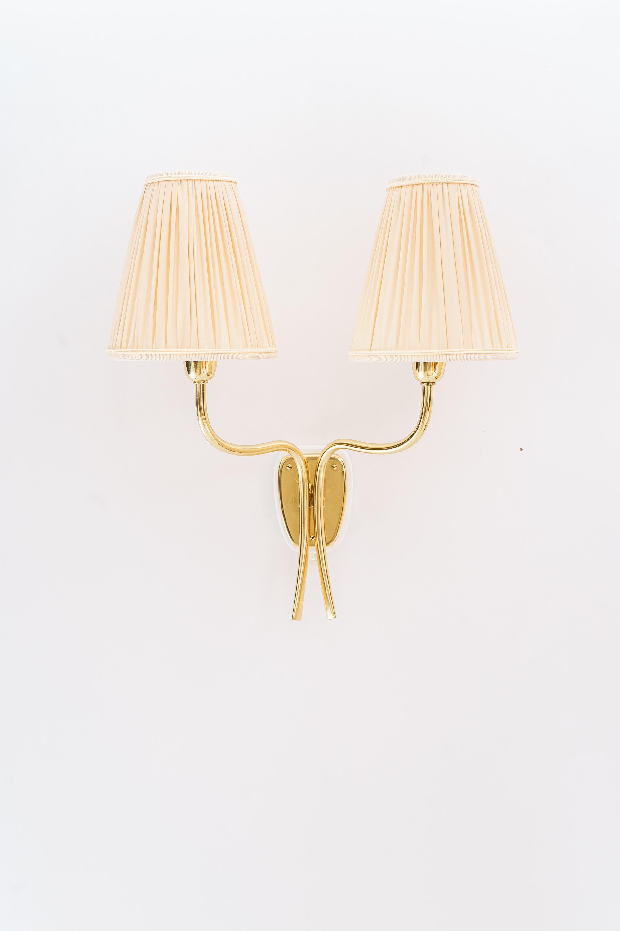 Mid-Century Modern 2 Rupert nikoll wall lamps vienna around 1950s
