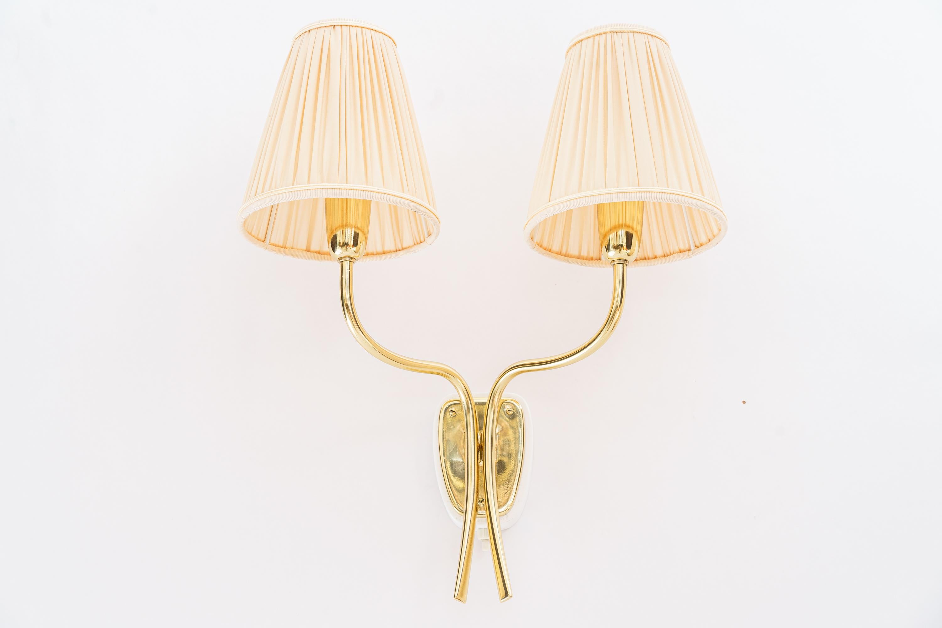 Austrian 2 Rupert nikoll wall lamps vienna around 1950s