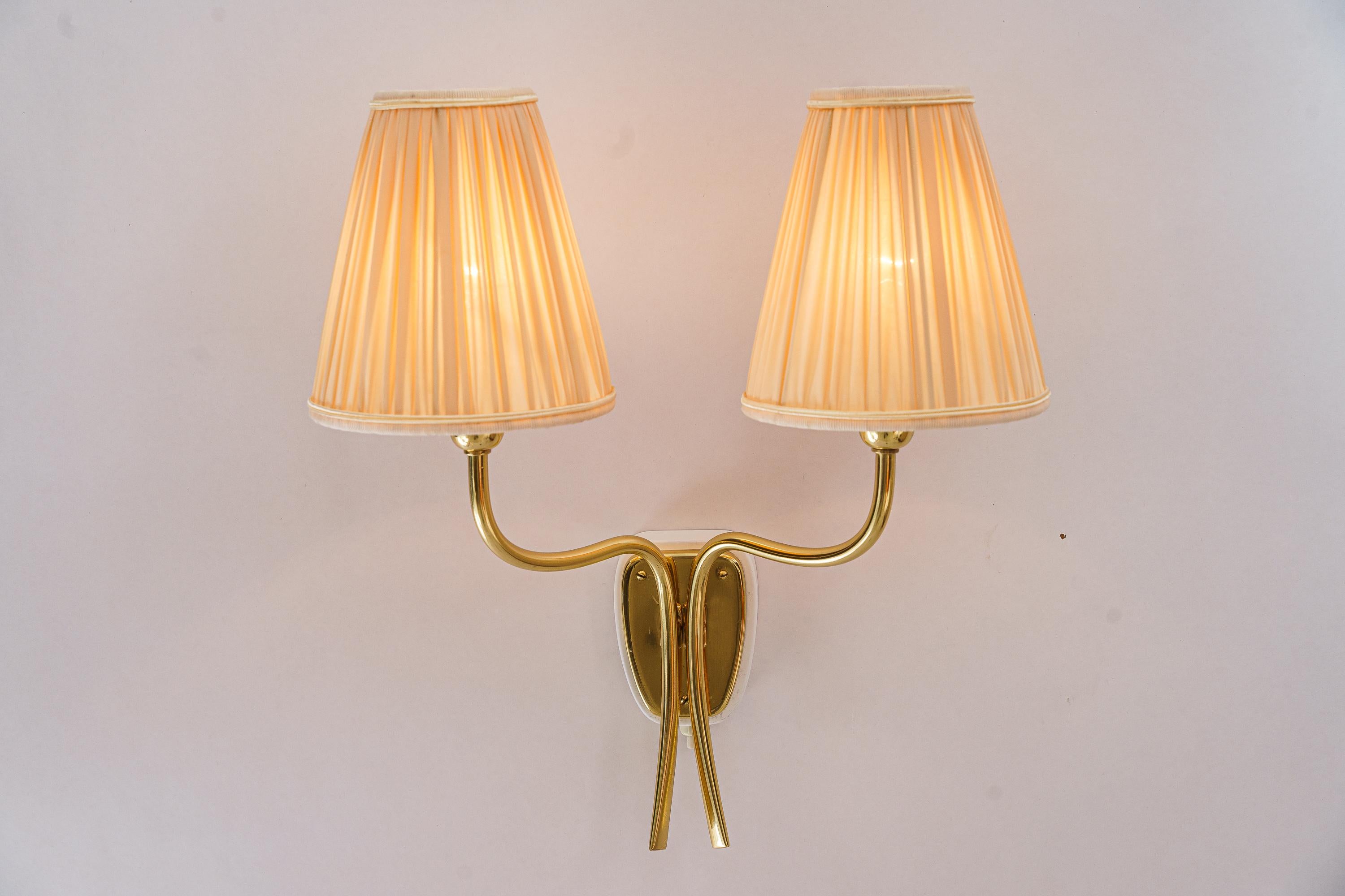 Mid-20th Century 2 Rupert nikoll wall lamps vienna around 1950s