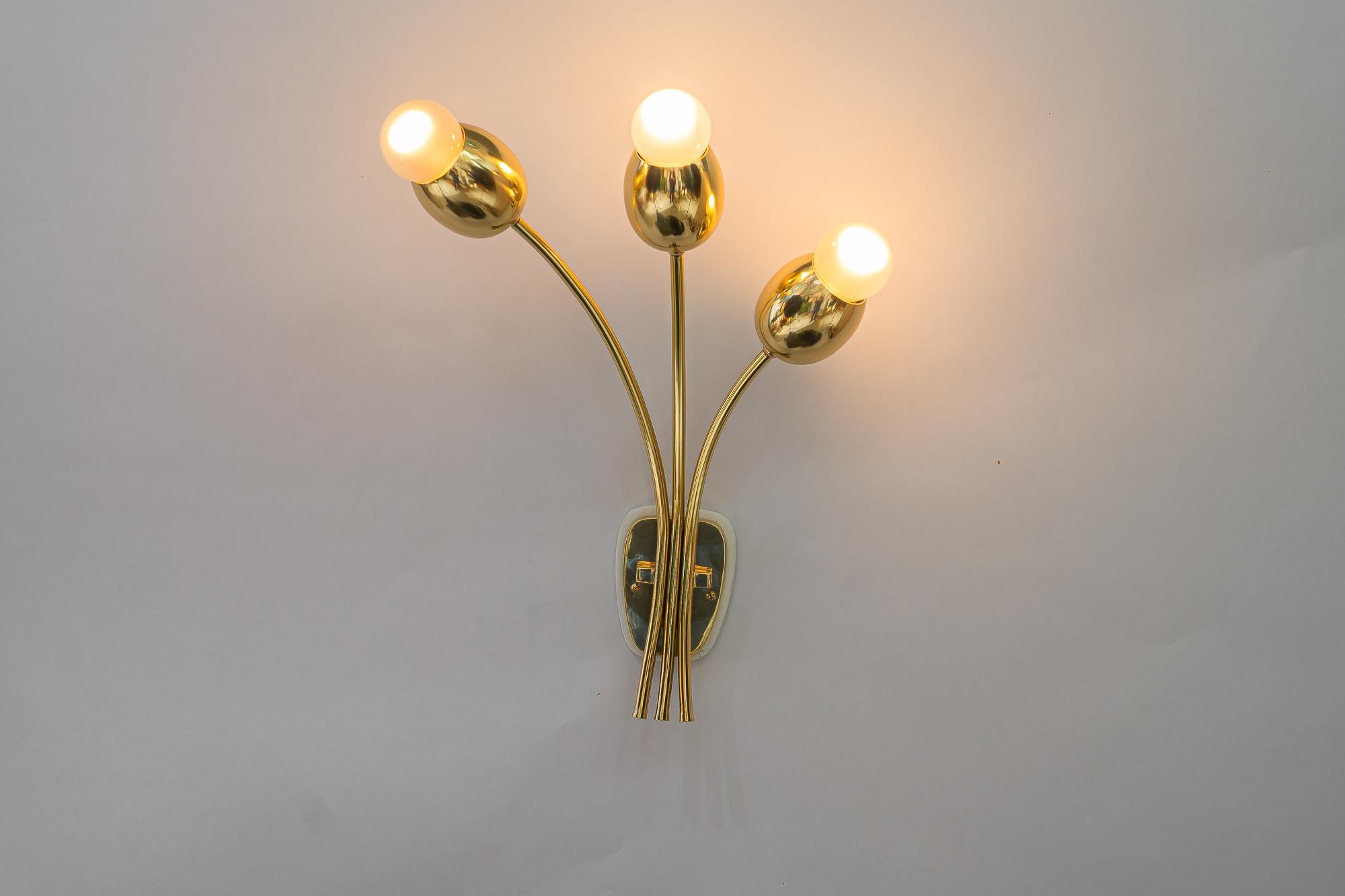 2 Rupert Nikoll Wandleuchter Wien um 1950 (Moderne der Mitte des Jahrhunderts) im Angebot
