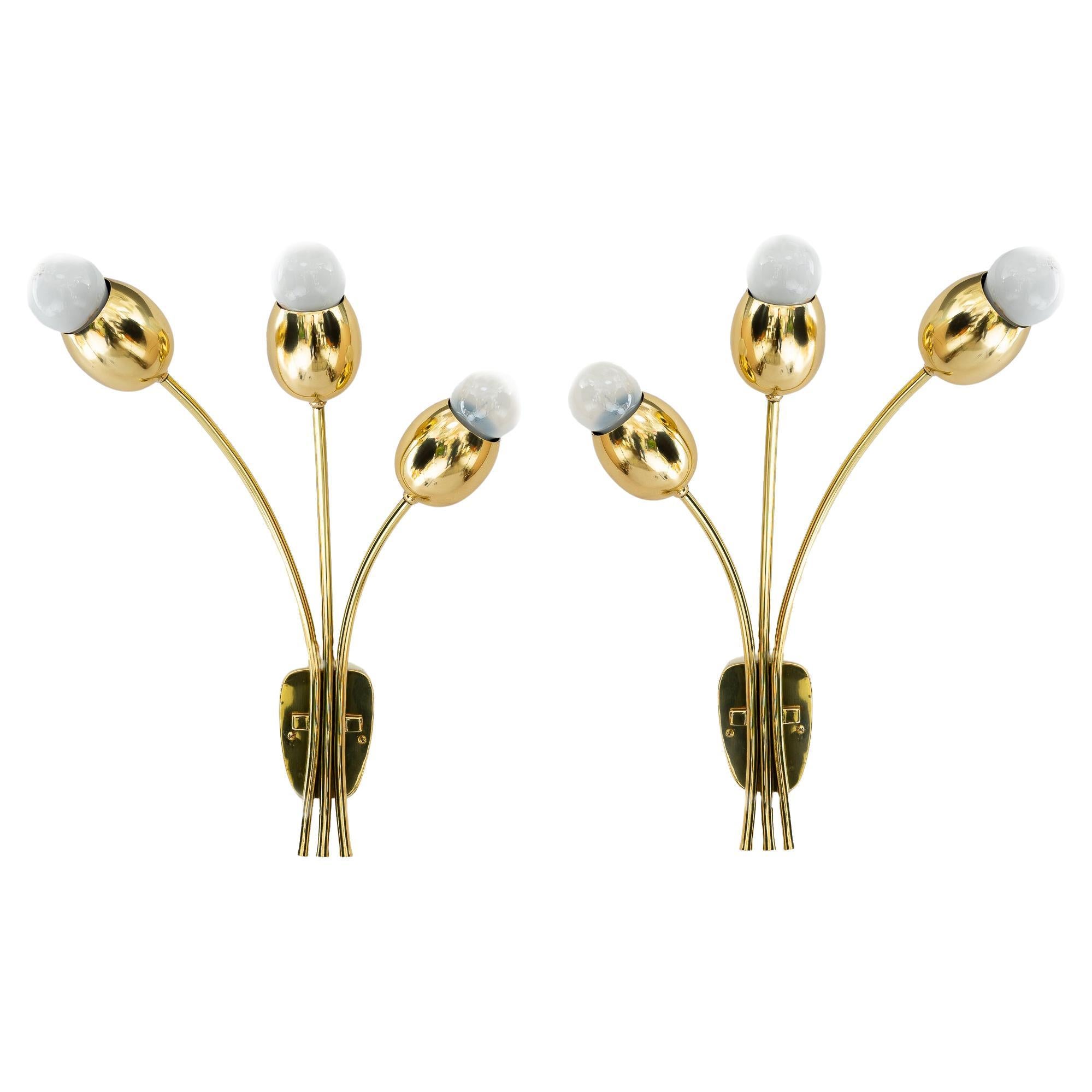 2 Rupert nikoll wall sconces vienna around 1950s