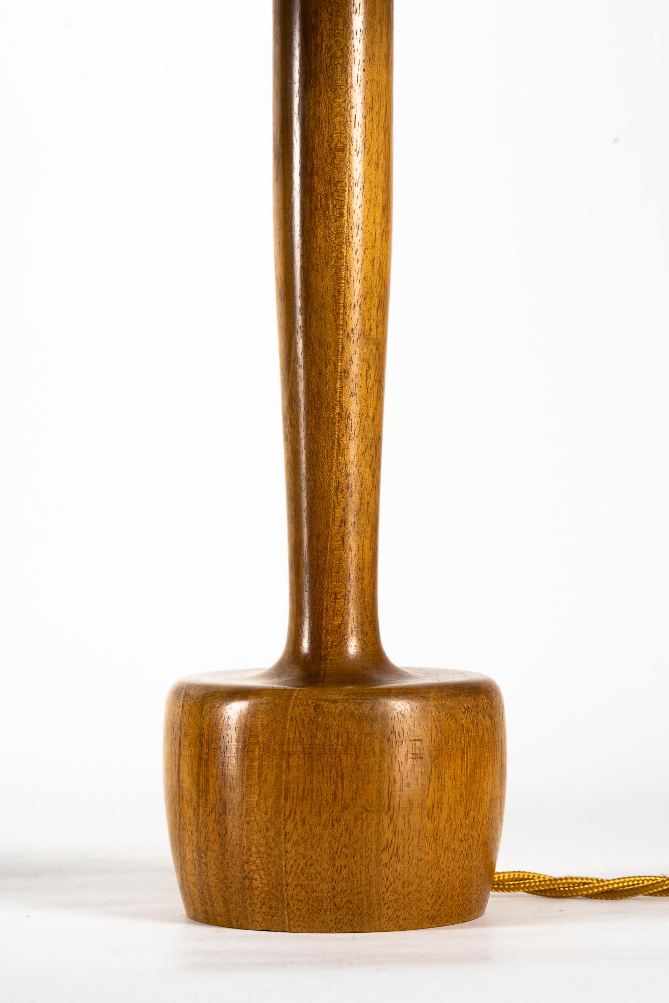 Mid-Century Modern 2 Rupert Nikoll Wood Table Lamps by Rupert Nikoll, Around 1950s For Sale