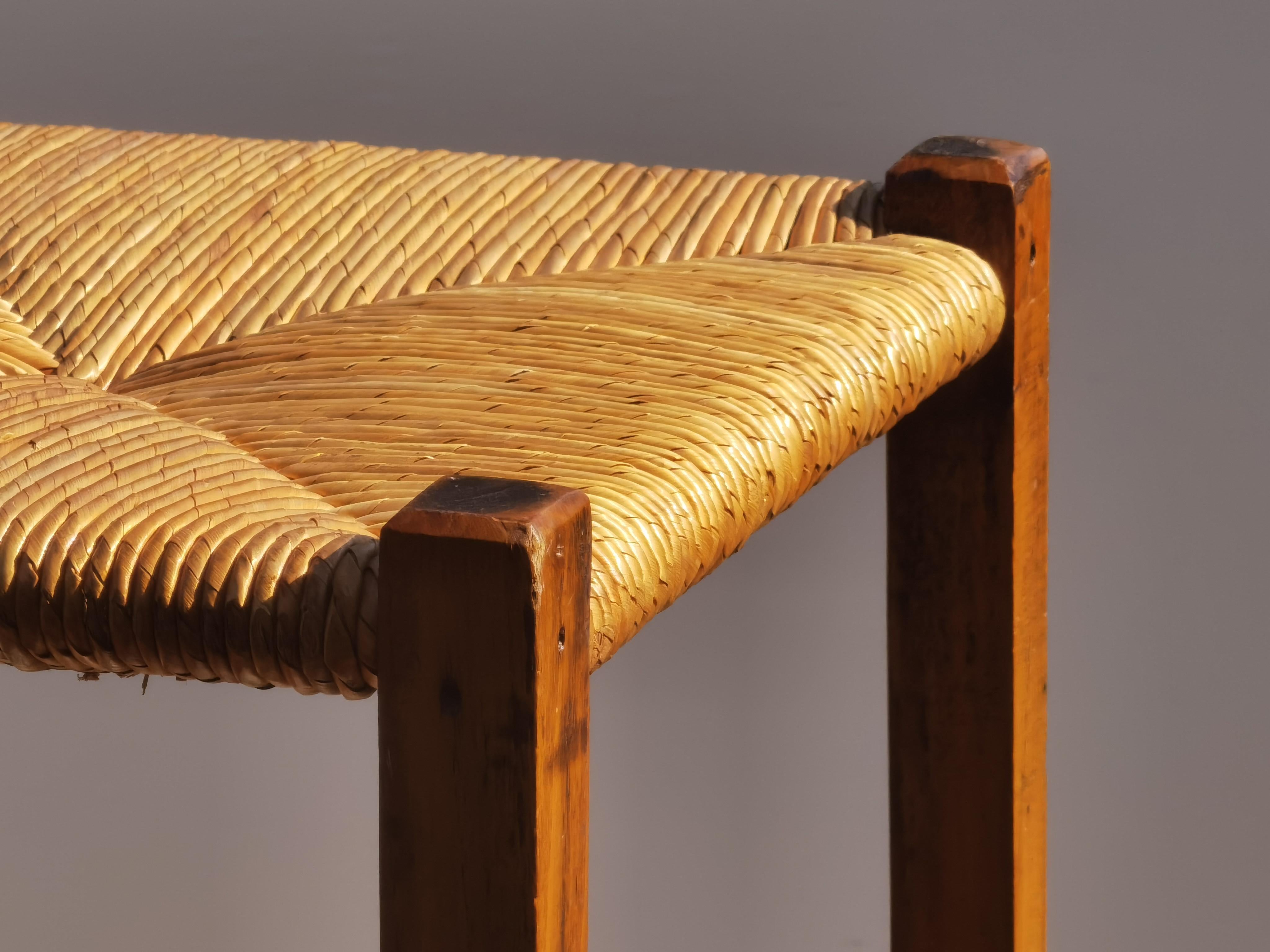 2 RUSTIC MODERN BRUTALIST MID-CENTURY-MODERN MODERNIST BAR STOOLS, France 1950 For Sale 2