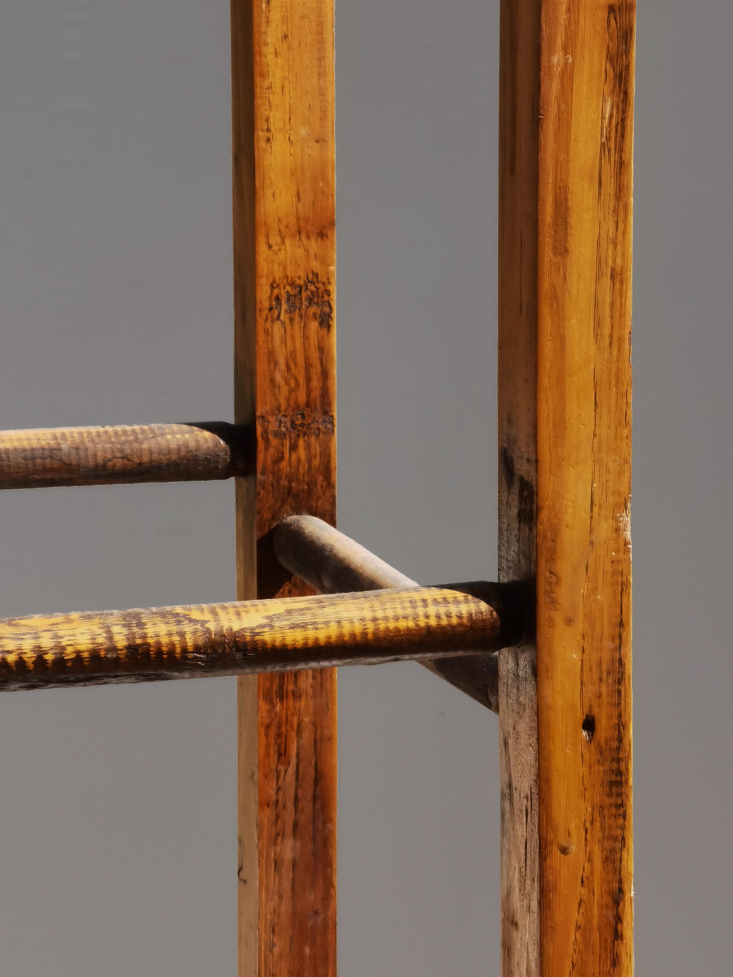 Straw 2 RUSTIC MODERN BRUTALIST MID-CENTURY-MODERN MODERNIST BAR STOOLS, France 1950 For Sale