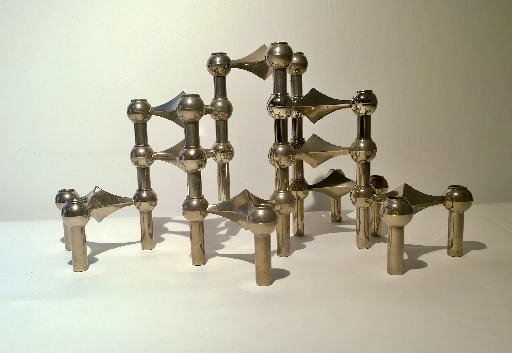 20th Century 2 S/9 Mid-Century Modern Fritz Nagel & Caesar Stoffi Chrome Candle Holders