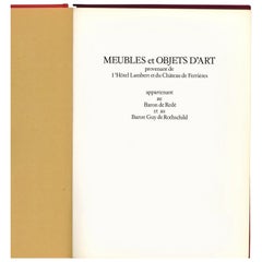 Vintage Baron de Rothschild & Baron de Rede: Meubles & Objets D'Art (Book)