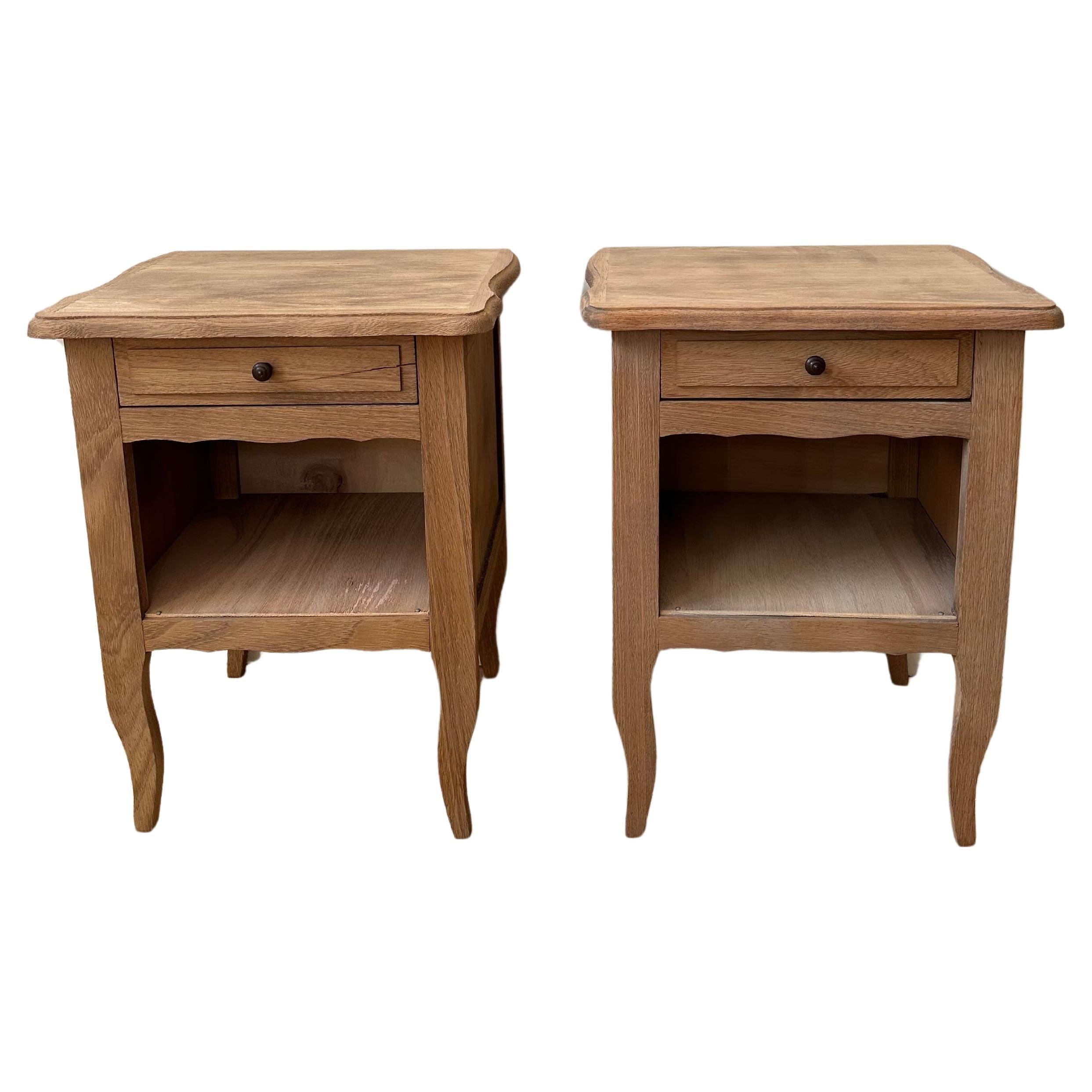 2 sandblasted night stands  For Sale