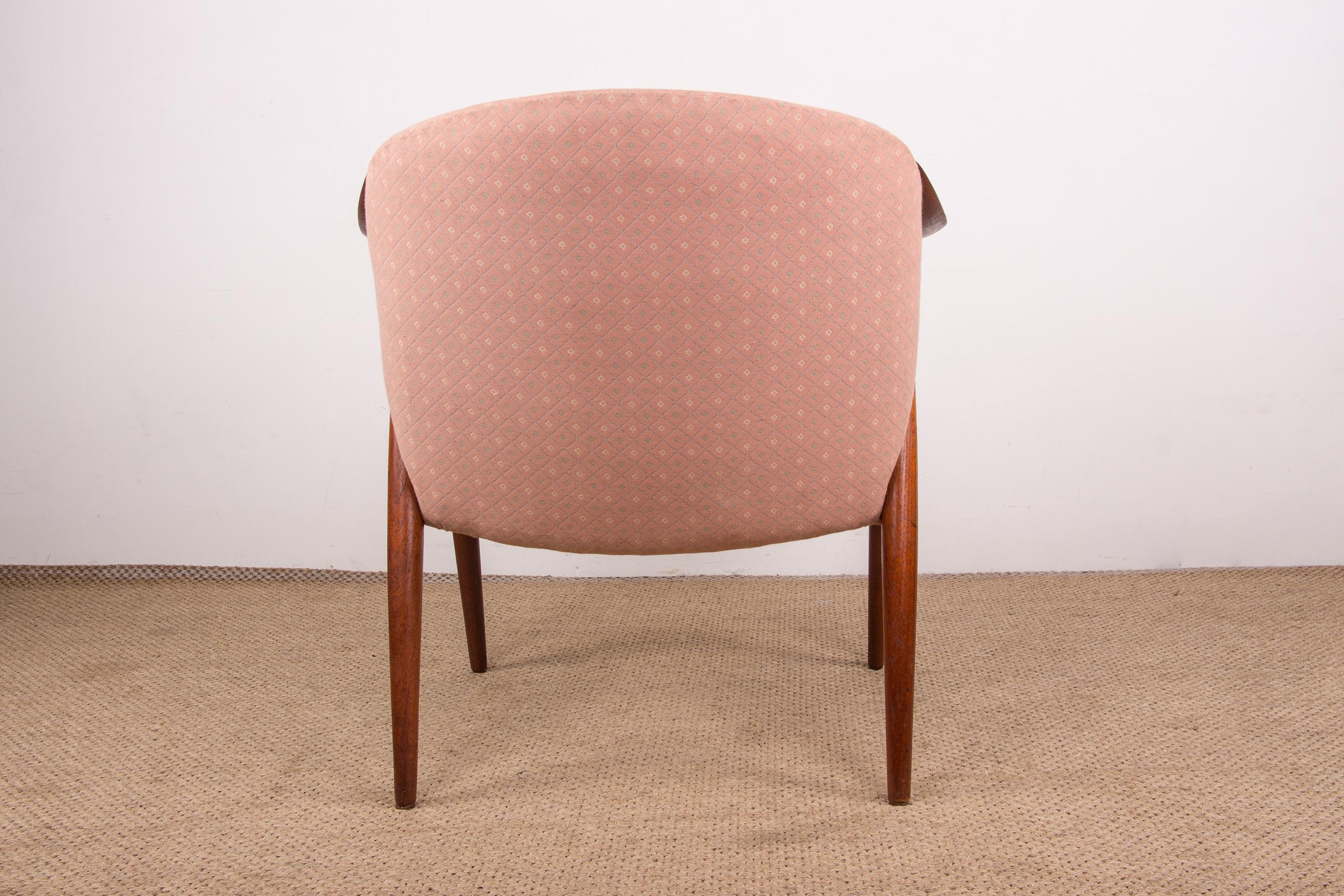 2 Scandinavian armchairs in Teak and Fabric model Tyrol by Gerhard Berg/Westnofa For Sale 8