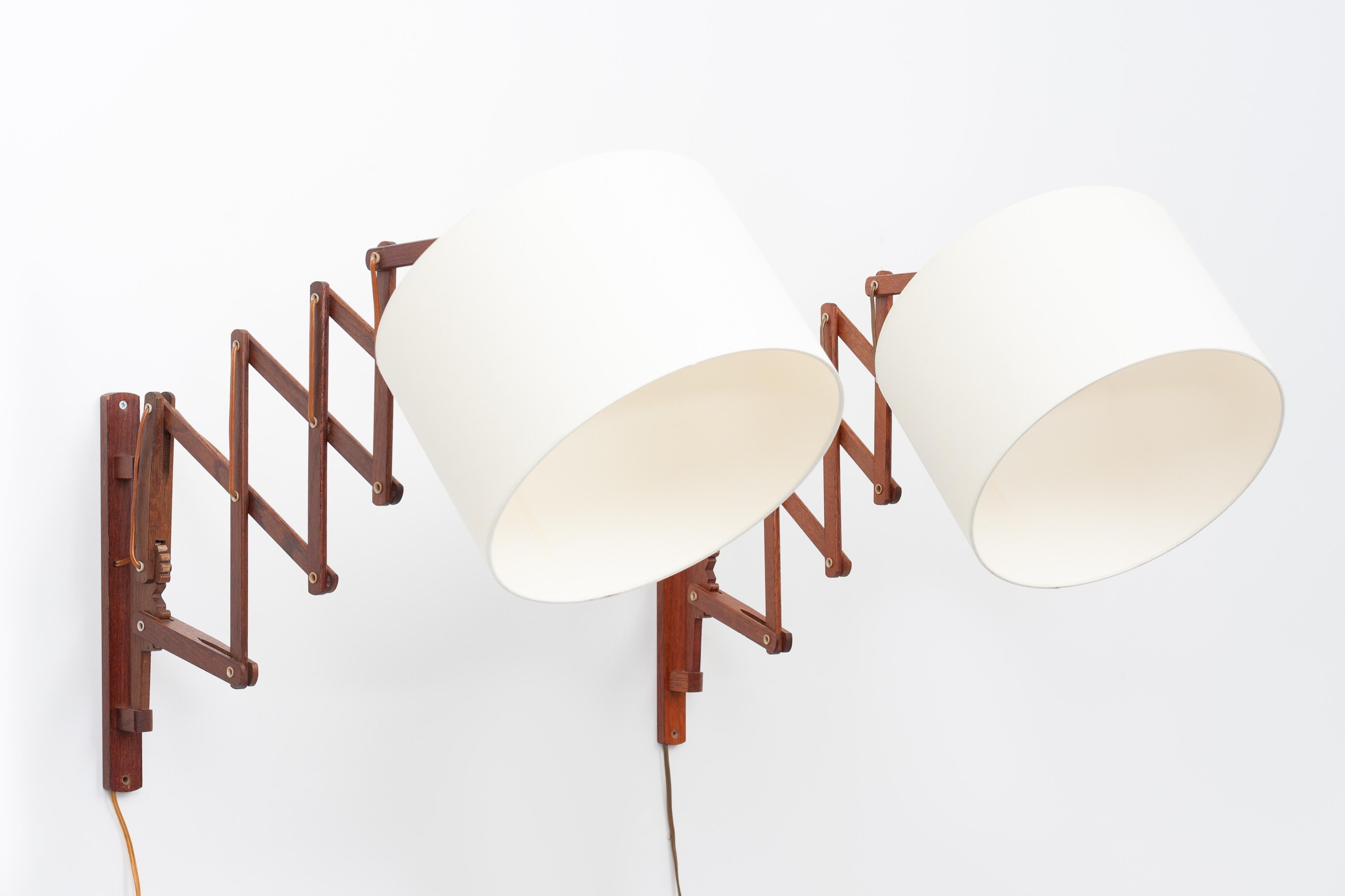 Dutch 2 Scissor Wall Lamps by T Zweers, Holland, 1960s