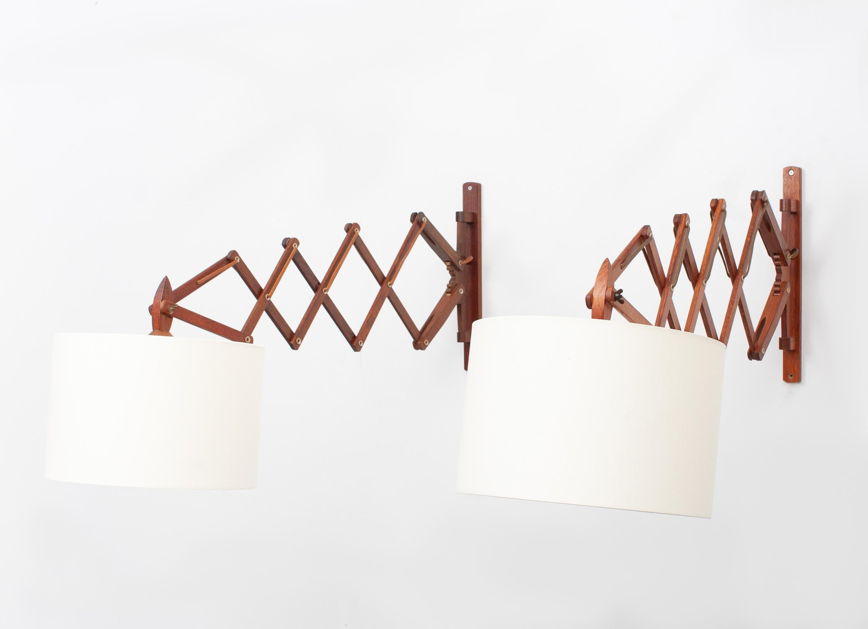 Mid-20th Century 2 Scissor Wall Lamps by T Zweers, Holland, 1960s
