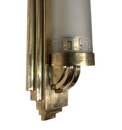 2  Sconces in bronze and Glass, Style, Art Deco, Year, 1930, German