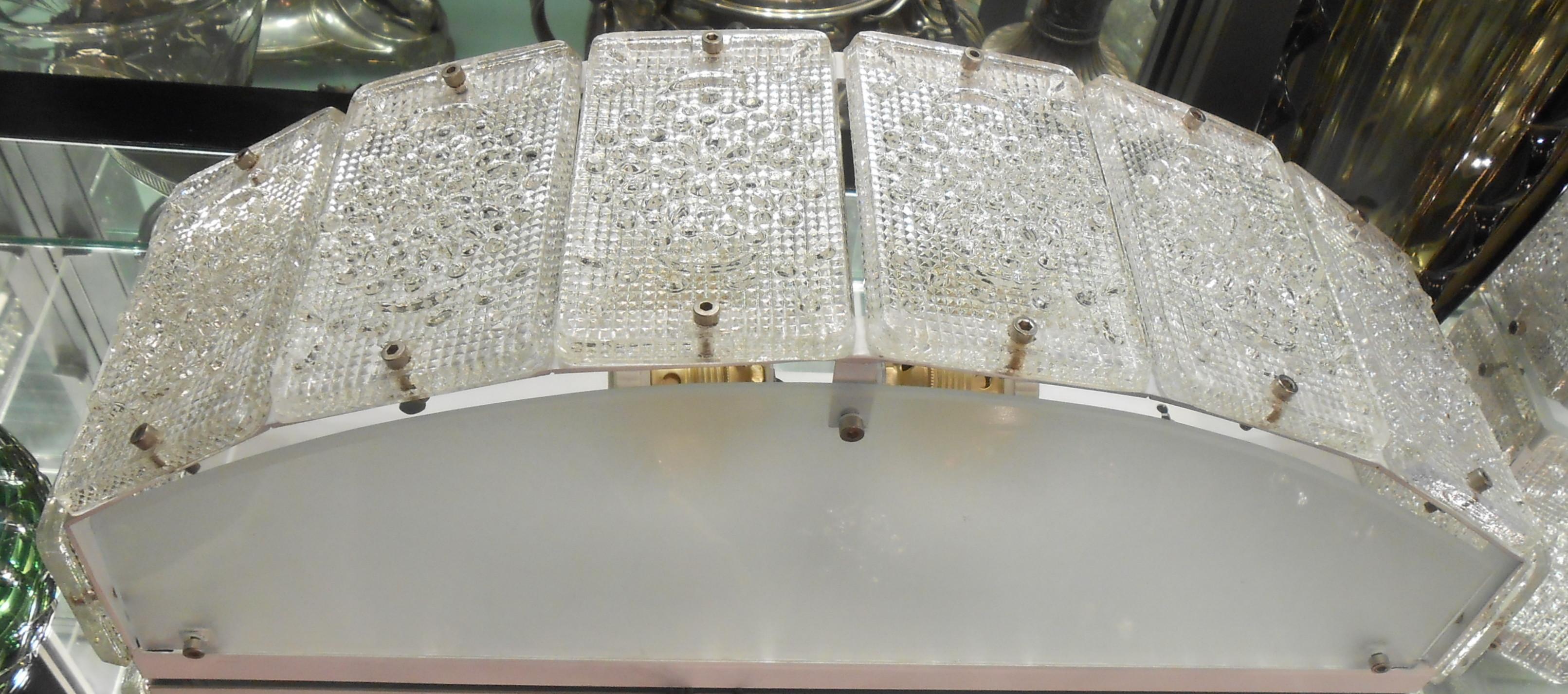 Mid-20th Century 2 Sconces in Chrome and Crystal, Year, 1950, Sweden For Sale