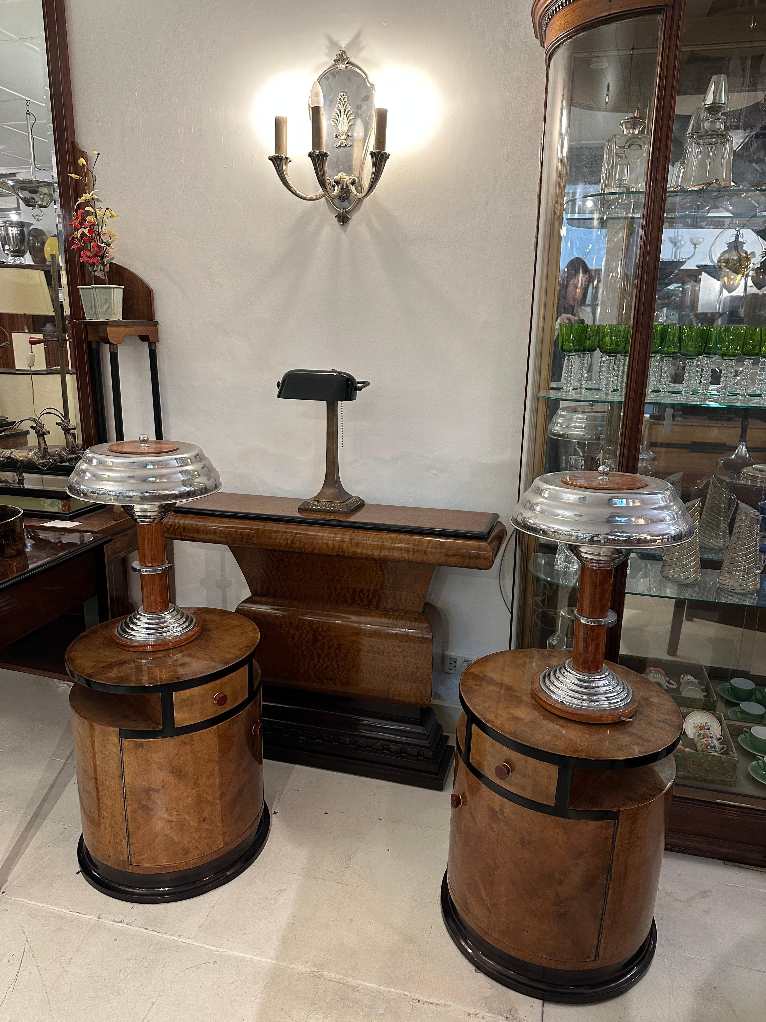 2 Apliques de bronce plateado,  Francés, 1920, Estilo: Art Déco en venta 5